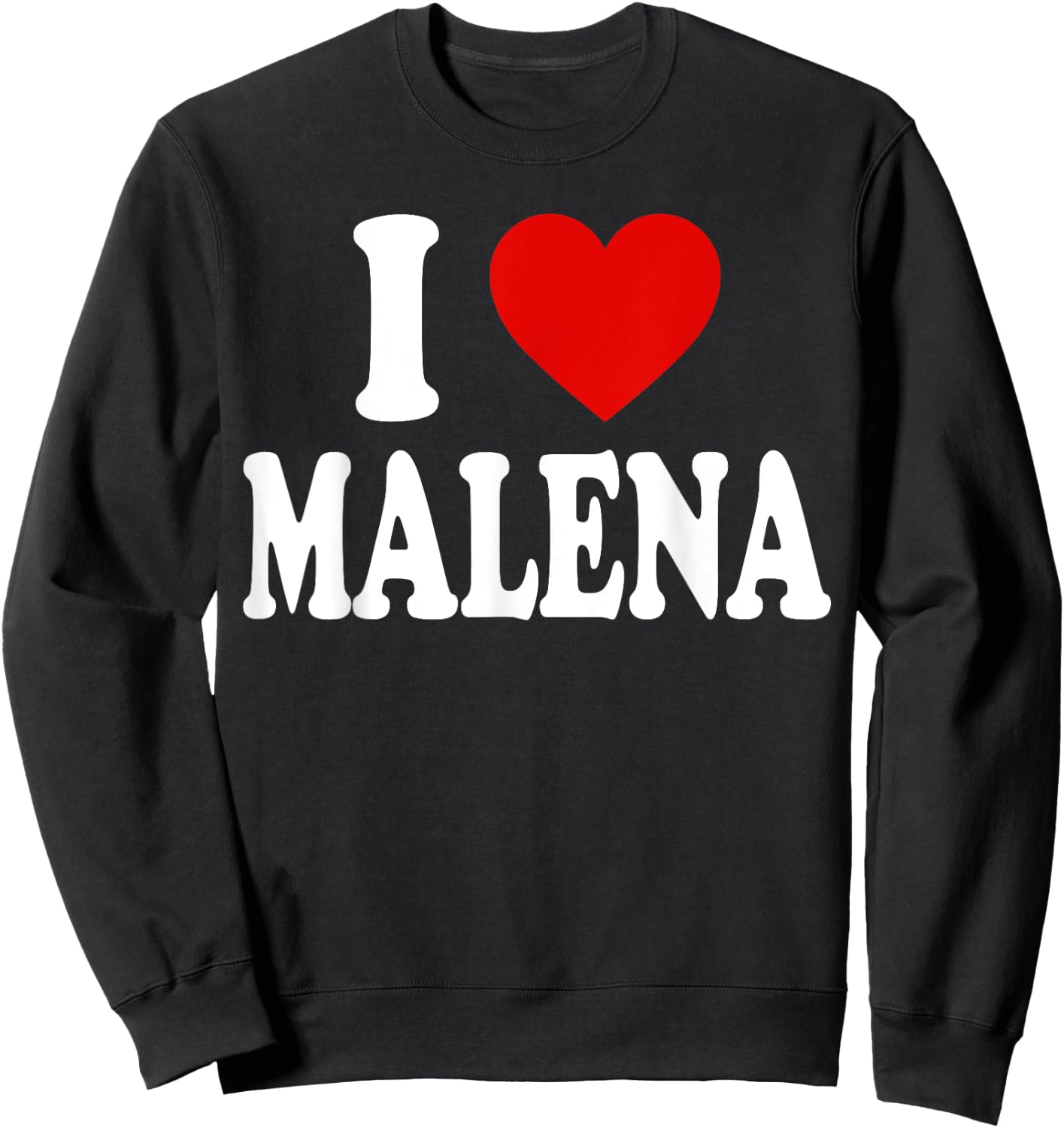 I Heart Love Malena Sweatshirt - Sweatshirt | Black