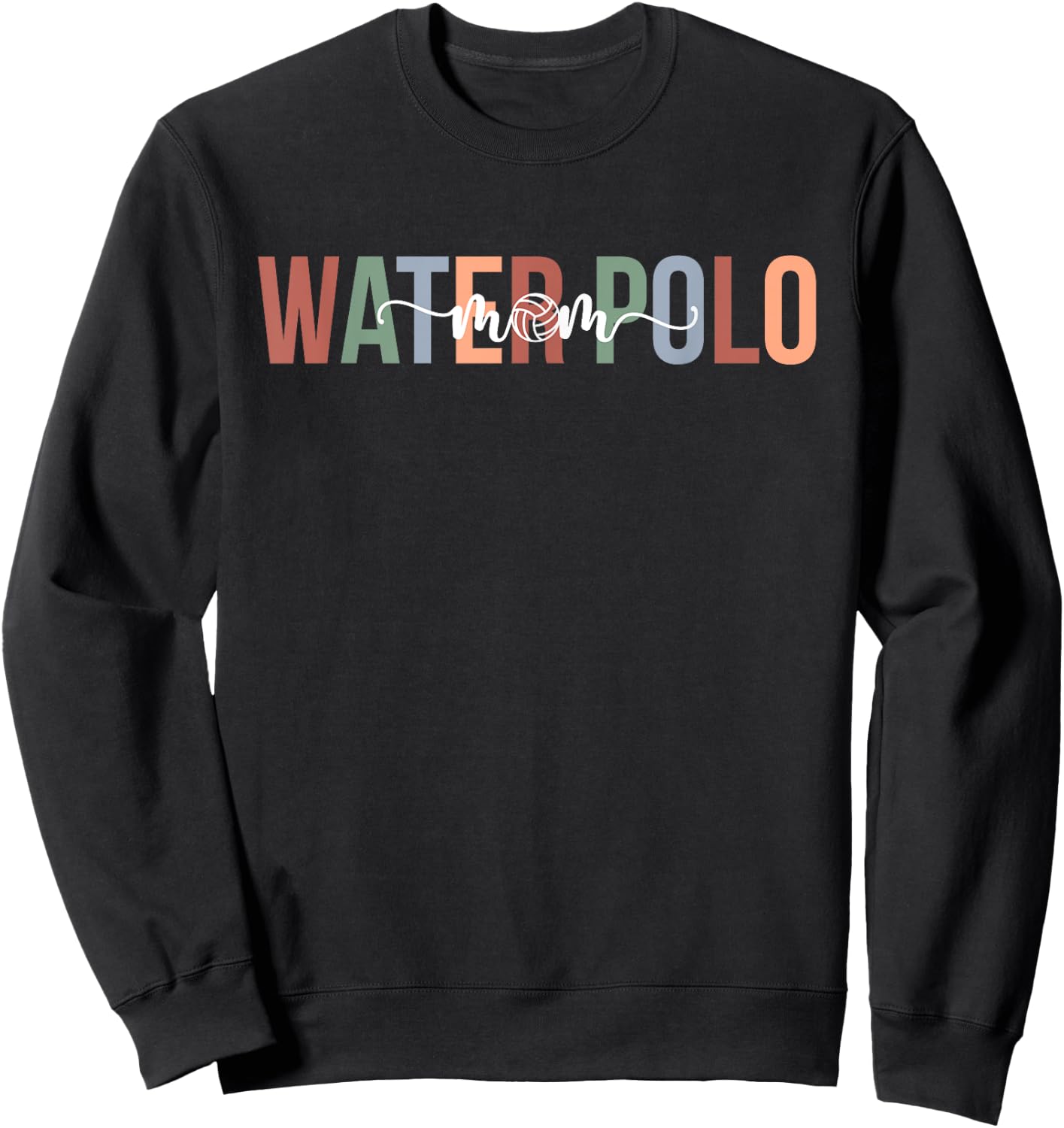 Water Polo Mom Boho Mom Of A Water Polo Player Mama Sweatshirt - Sweatshirt | Black