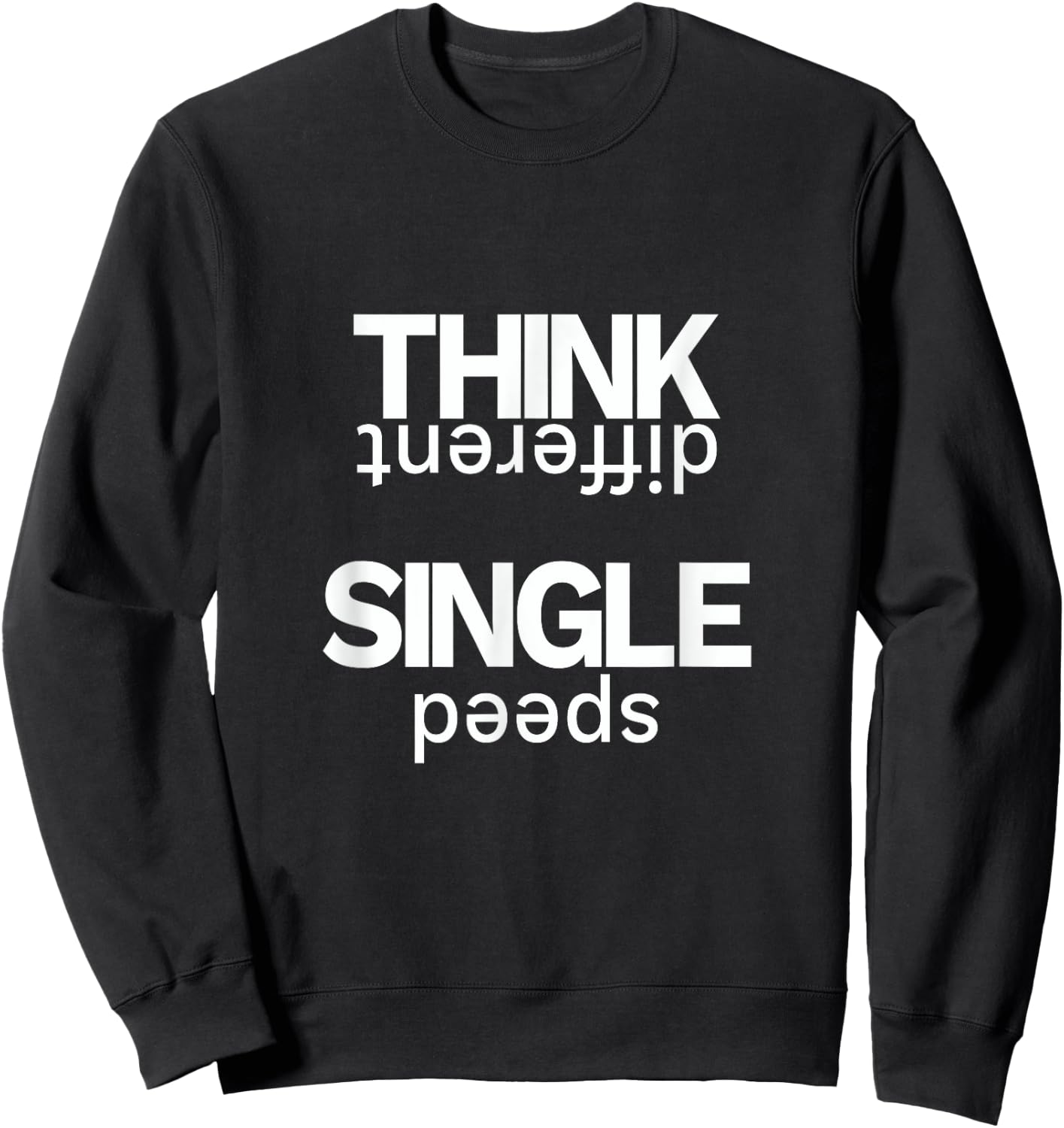 Single Speed Fixie Bike Sweatshirt - Sweatshirt | Black