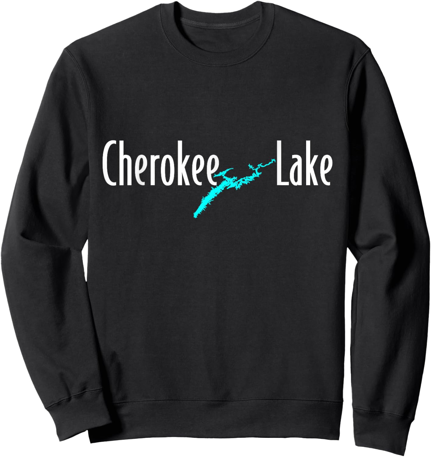 Minimalist Cherokee Lake - Tennessee Sweatshirt - Sweatshirt | Black