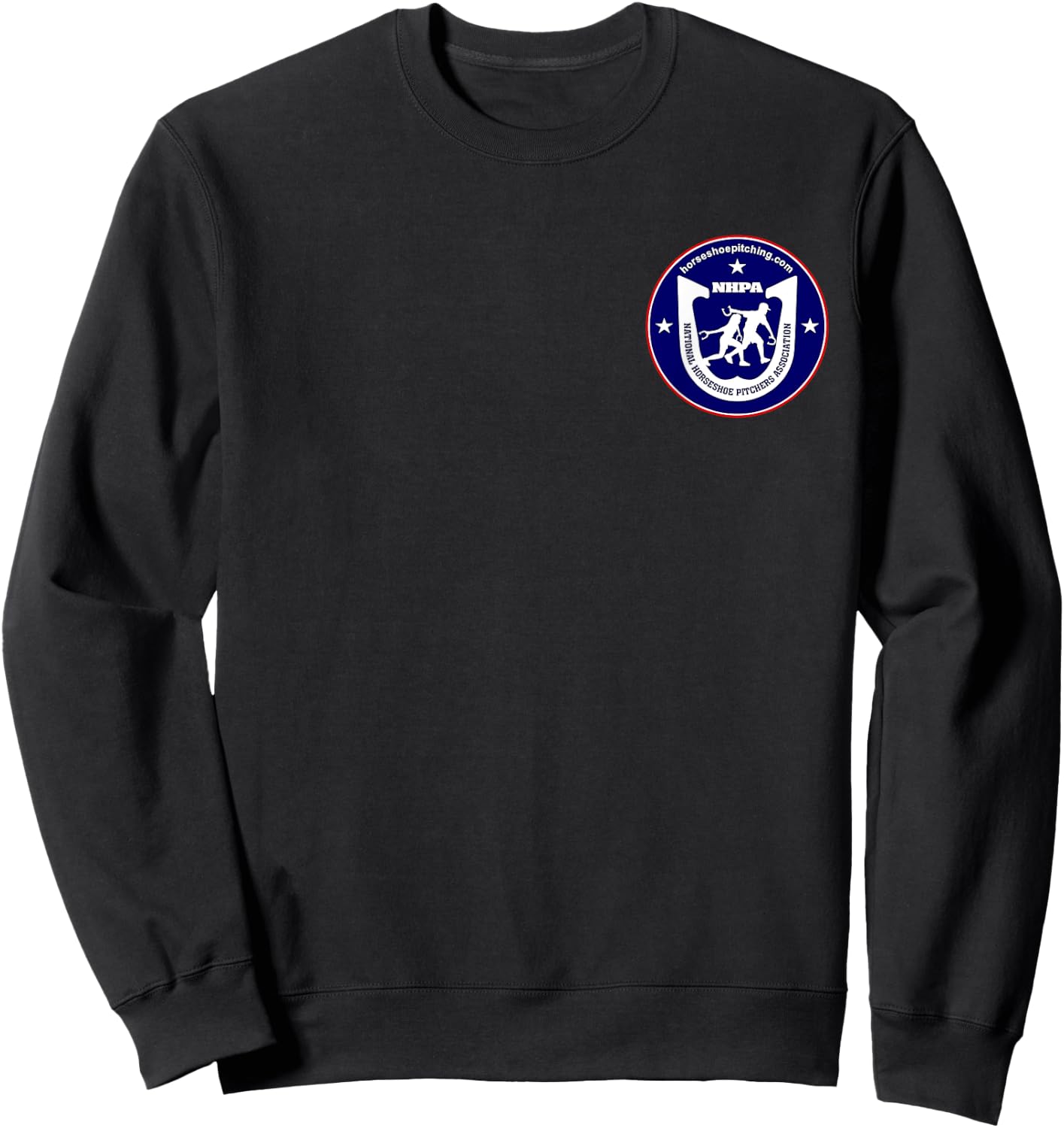 National Horseshoe Pitchers Association NHPA Logo on Front Sweatshirt - Sweatshirt | Black