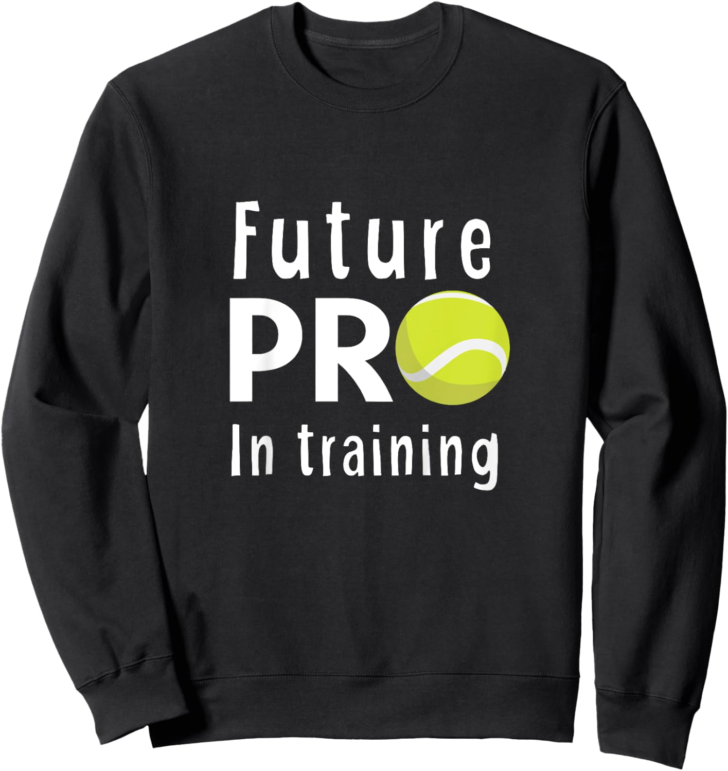 Future Pro In Training for Boys and Girls Tennis Sweatshirt - Sweatshirt | Black