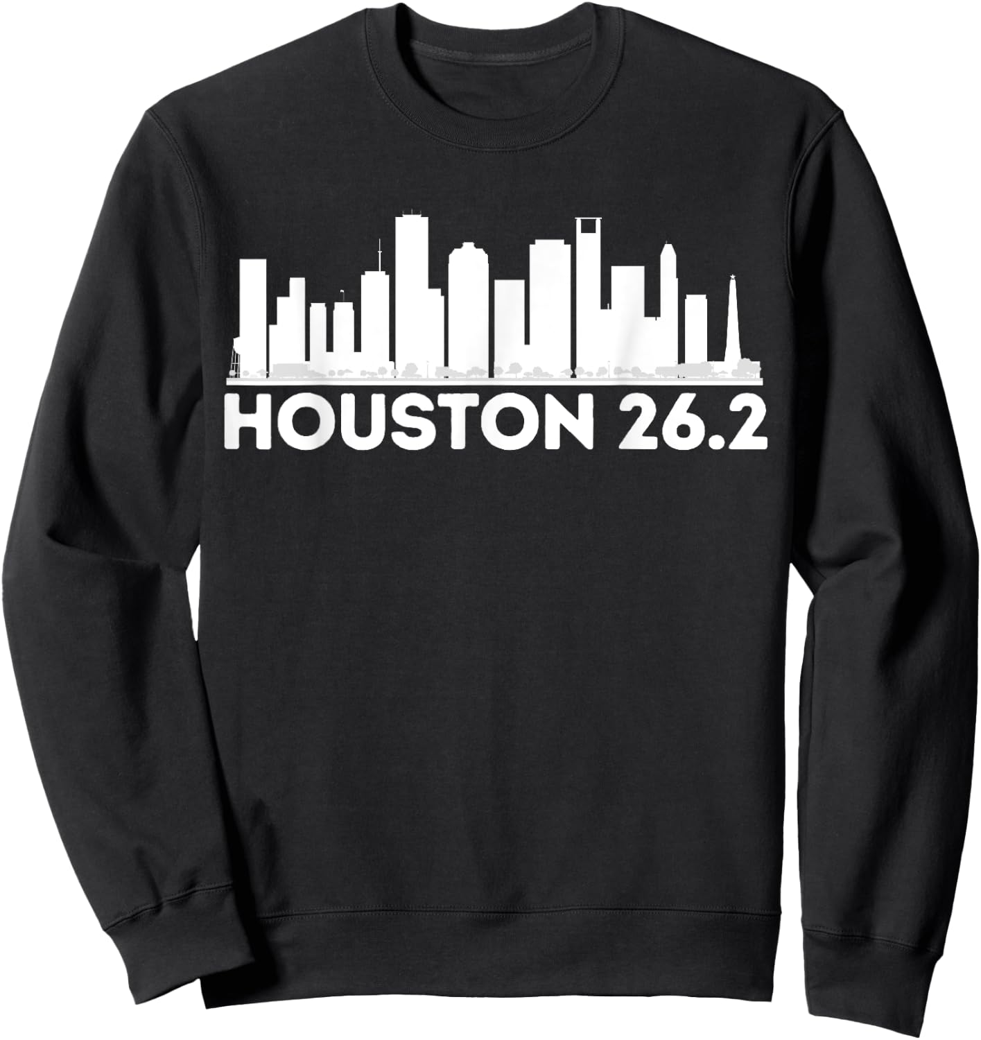 Houston Running Race 26.2 Full Marathon Runner Sweatshirt - Sweatshirt | Black