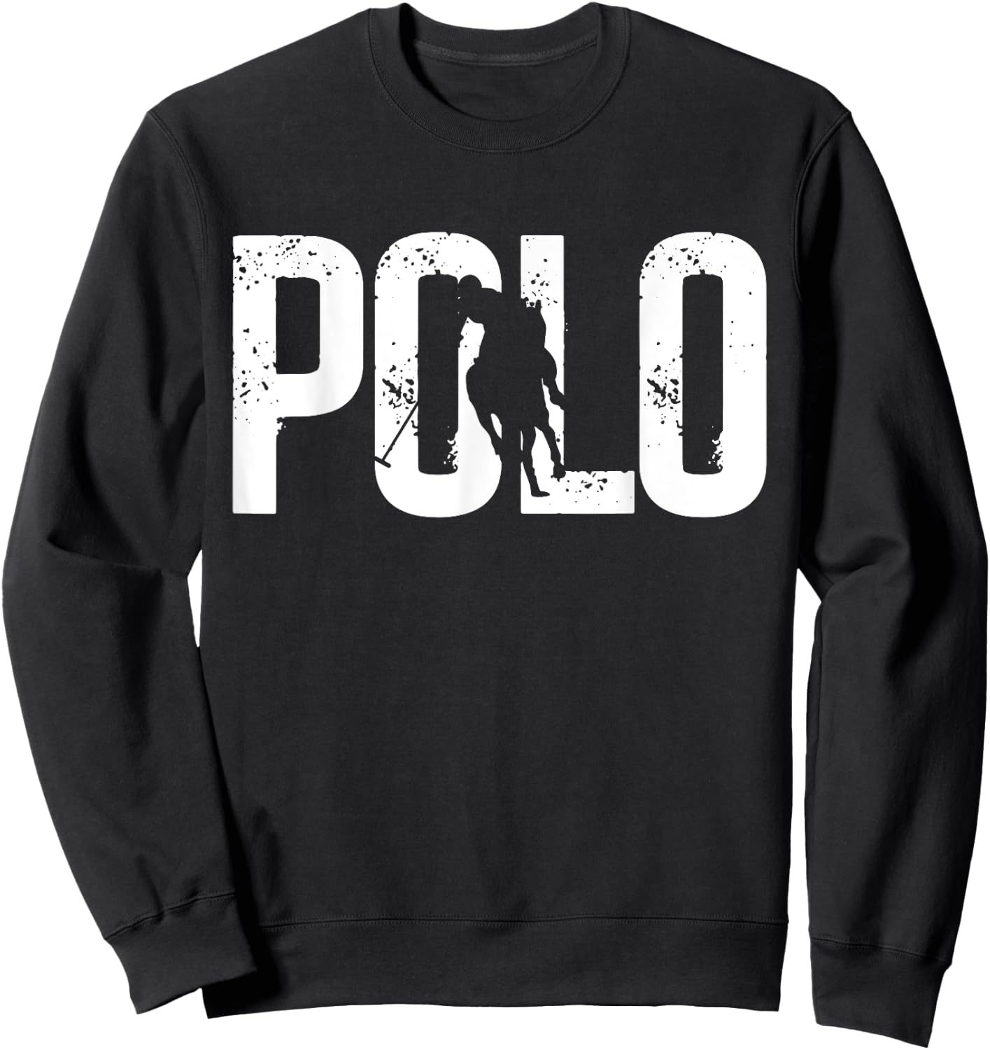 Polo Players Horseback Riding Horse Equestrian Sports Sweatshirt - Sweatshirt | Black
