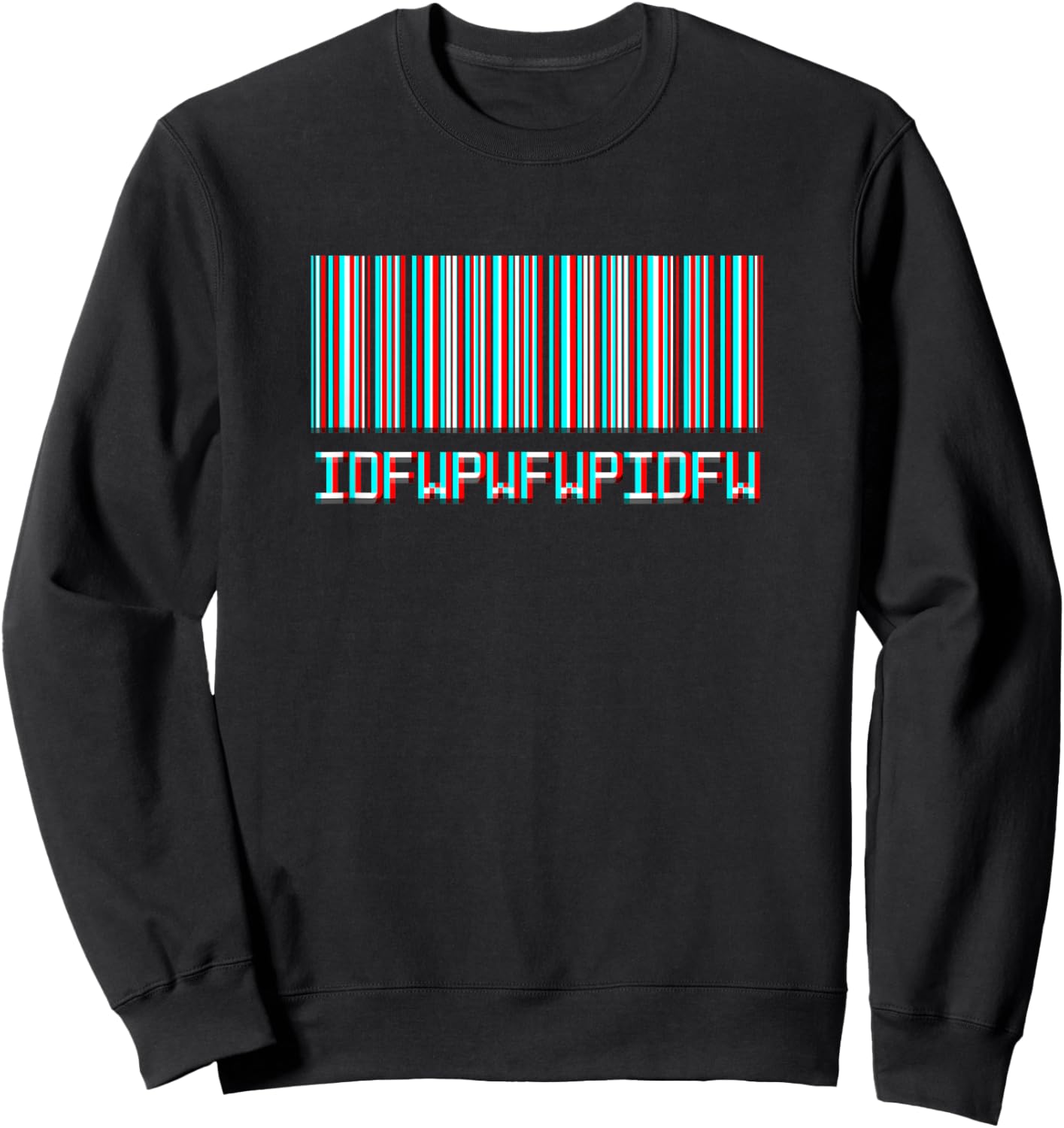 IDFWPWFWPIDFW Hidden Meaning Modern Stereoscopic Glitch Sweatshirt - Sweatshirt | Black