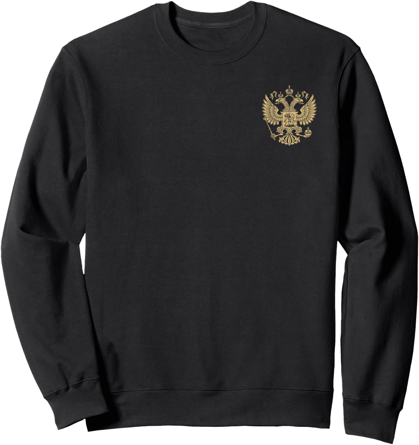 Russia Double-headed Eagle Russian Arms Symbol Emblem Sweatshirt - Sweatshirt | Black