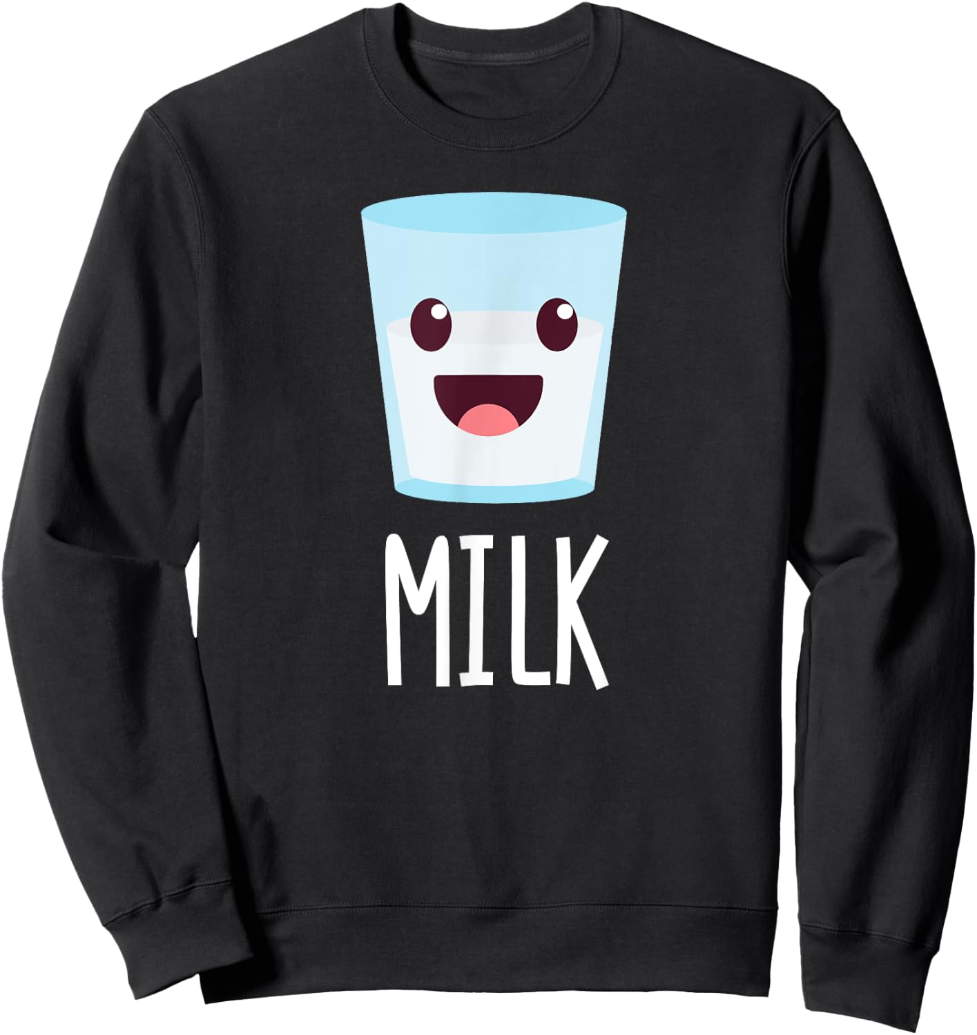 Milk & Cookies Matching Couple Halloween Best Friends Sweatshirt - Sweatshirt | Black