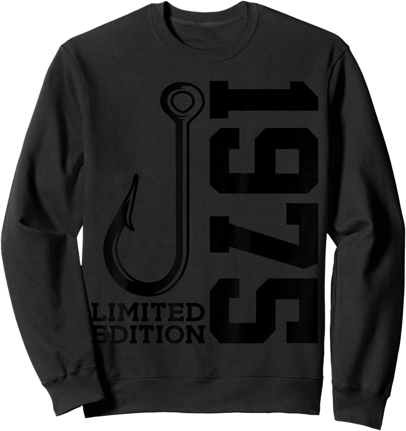 Angler 50th Birthday Fishing Limited Edition 1975 Sweatshirt - Sweatshirt | Black