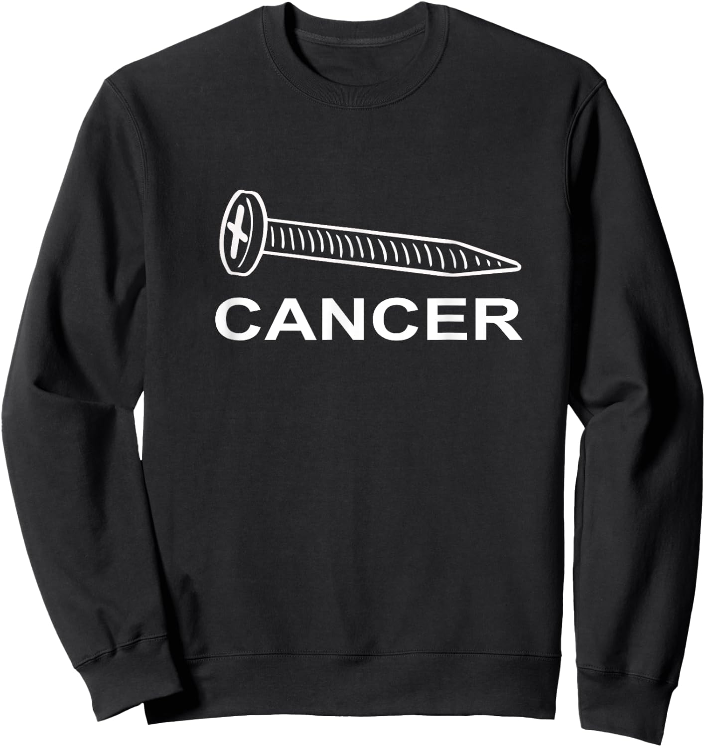 Screw Cancer Support Cancer Awareness Sweatshirt - Sweatshirt | Black
