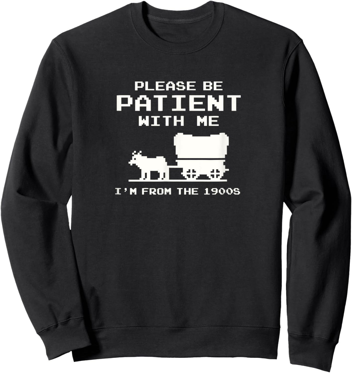 Please Patient I'm from The 1900s Funny Boomer Meme Sweatshirt - Sweatshirt | Black