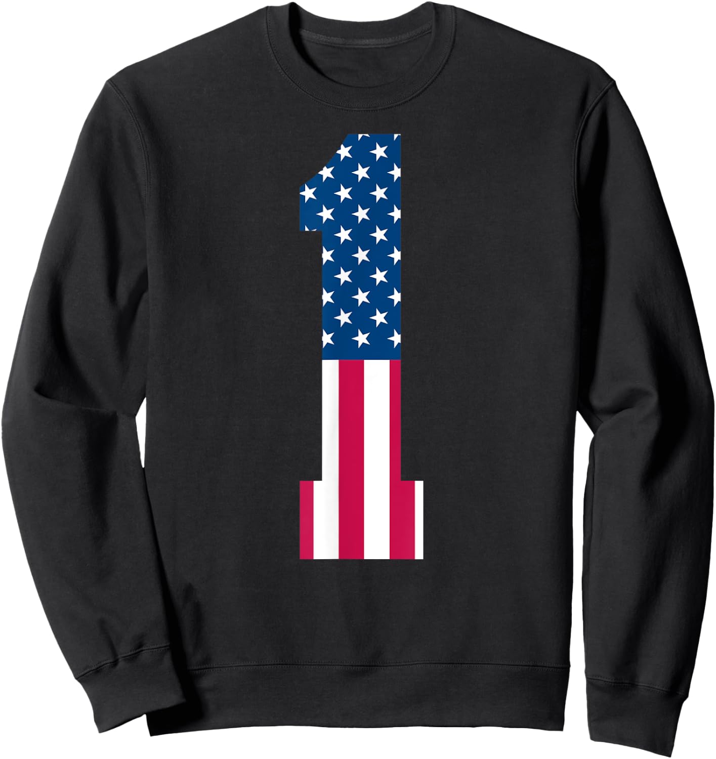 Fun 1st Birthday US American Flag 1st Of July Boy 1-Year-Old Sweatshirt - Sweatshirt | Black