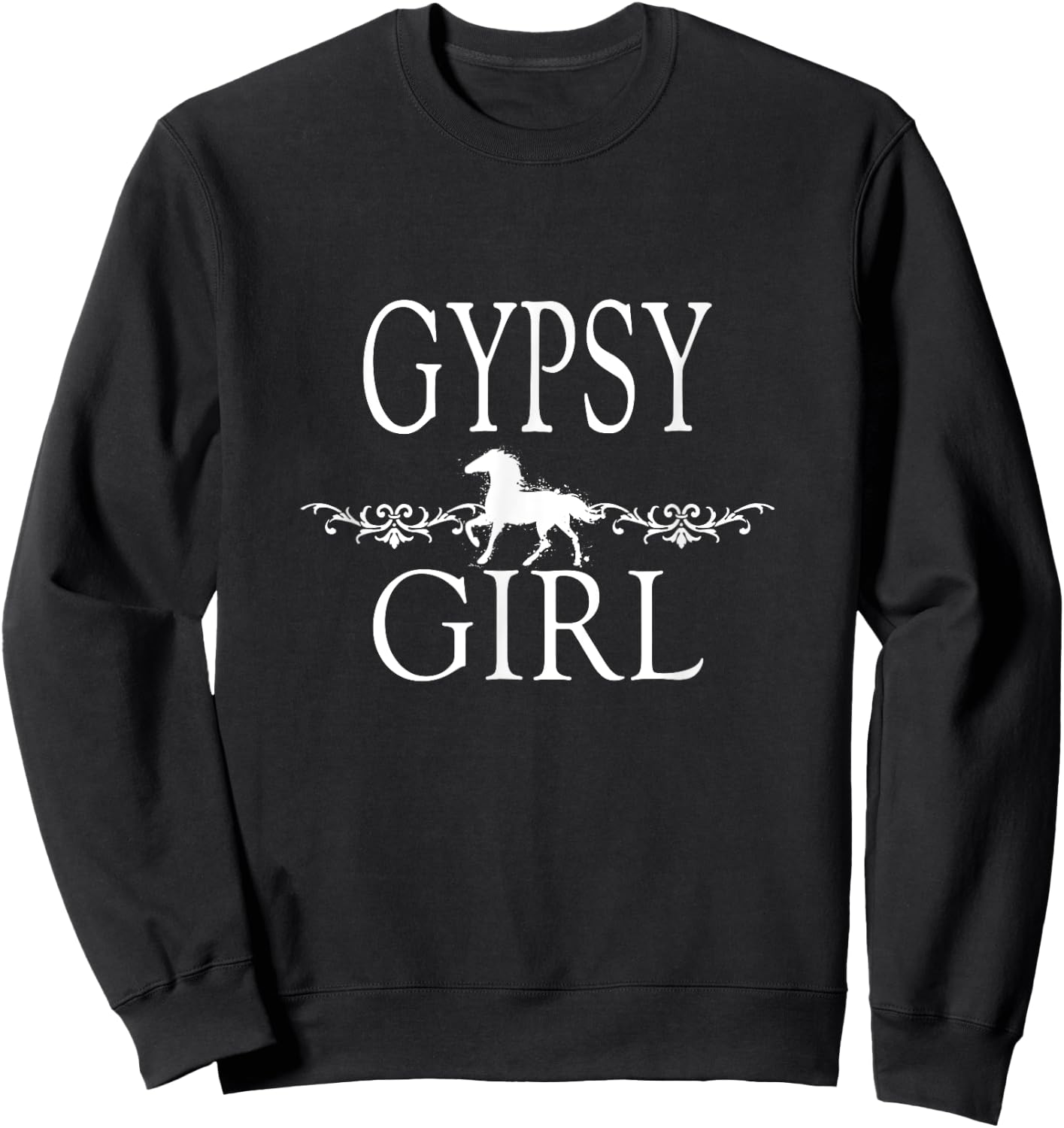 Gypsy Girl Horse Sweatshirt - Sweatshirt | Black