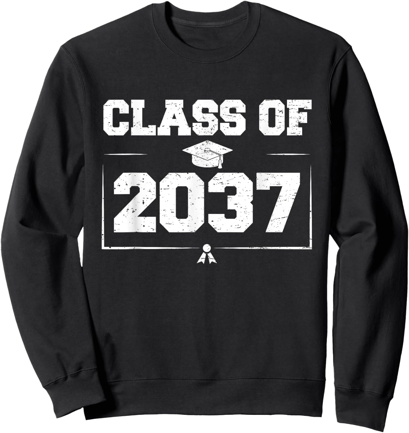 Class of 2037 Grow With Me Back to School Graduation 2037 Sweatshirt - Sweatshirt | Black
