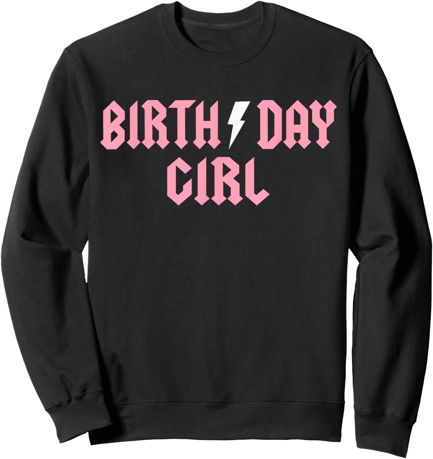 Rock n Roll Birthday Girl Birthday Rock Star Matching Family Sweatshirt - Sweatshirt | Black
