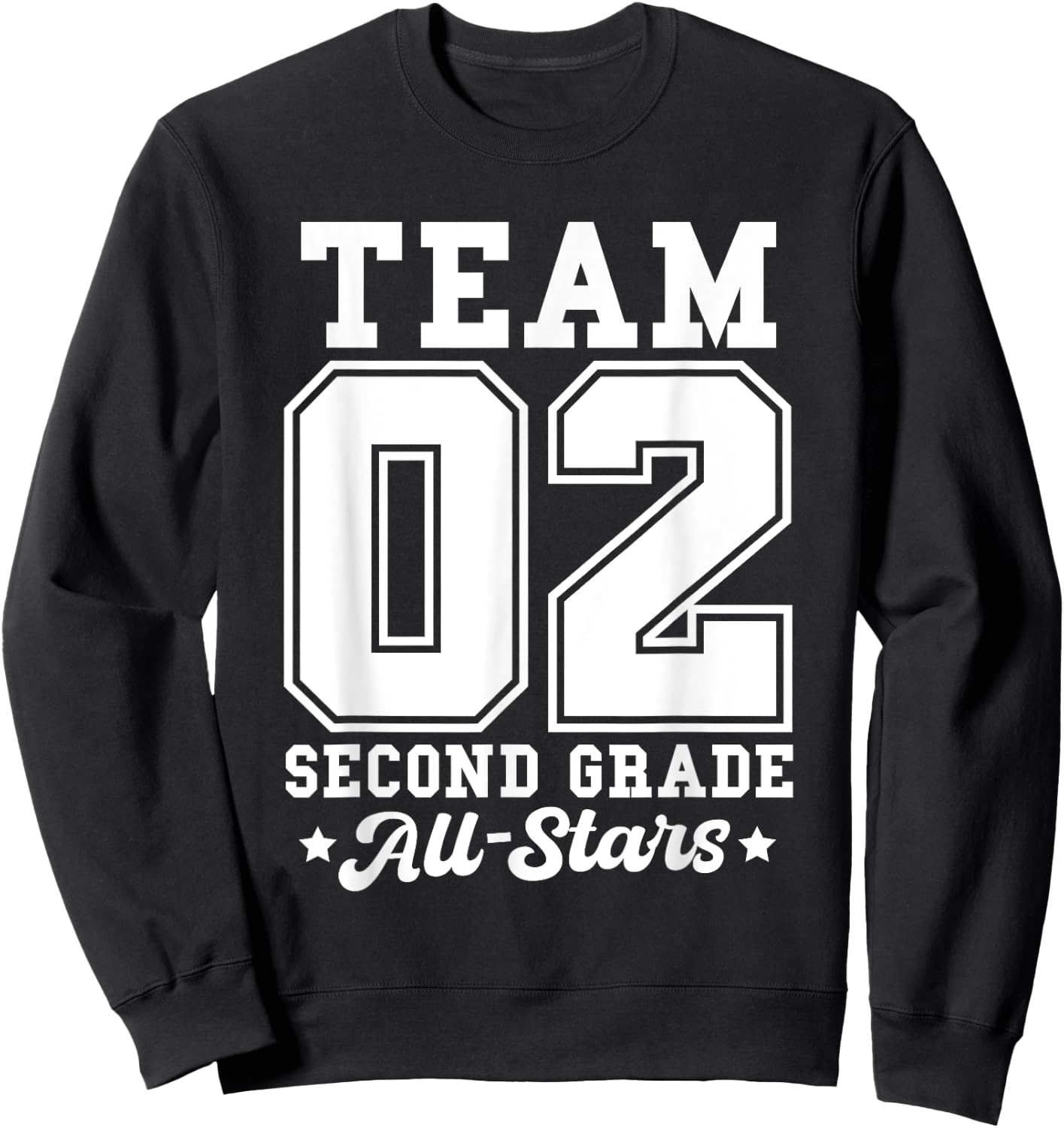 Team 2nd Grade All-Stars Back To School Sports Jersey Sweatshirt - Sweatshirt | Black