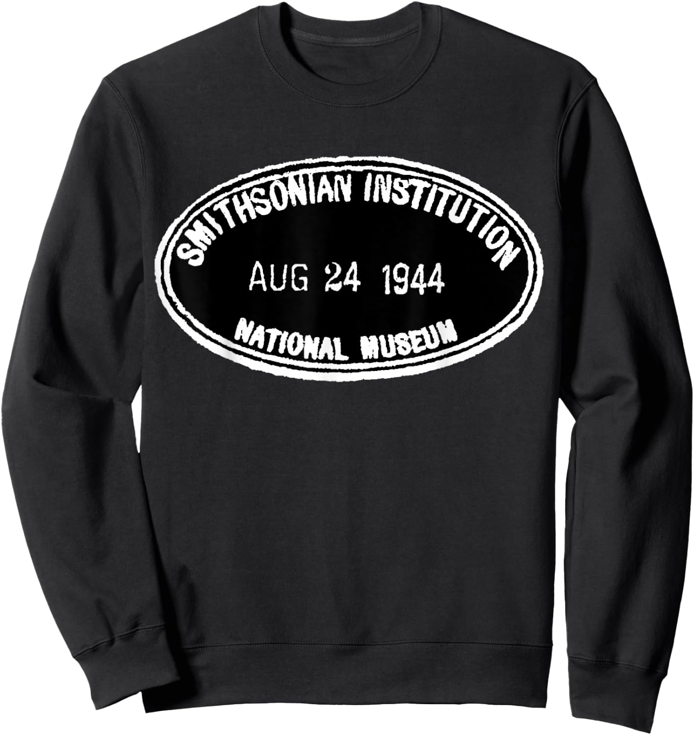 Smithsonian Institution Library 1944 Book Stamp Sweatshirt - Sweatshirt | Black
