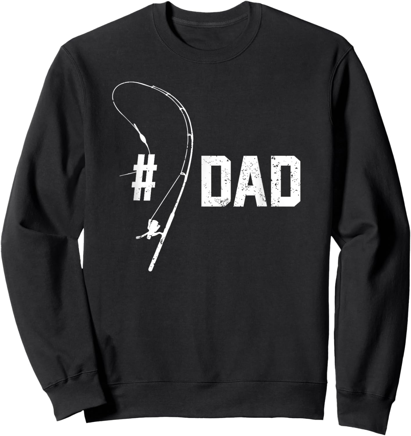 Number One #1 Dad Fishing Reel Equipment Sweatshirt - Sweatshirt | Black