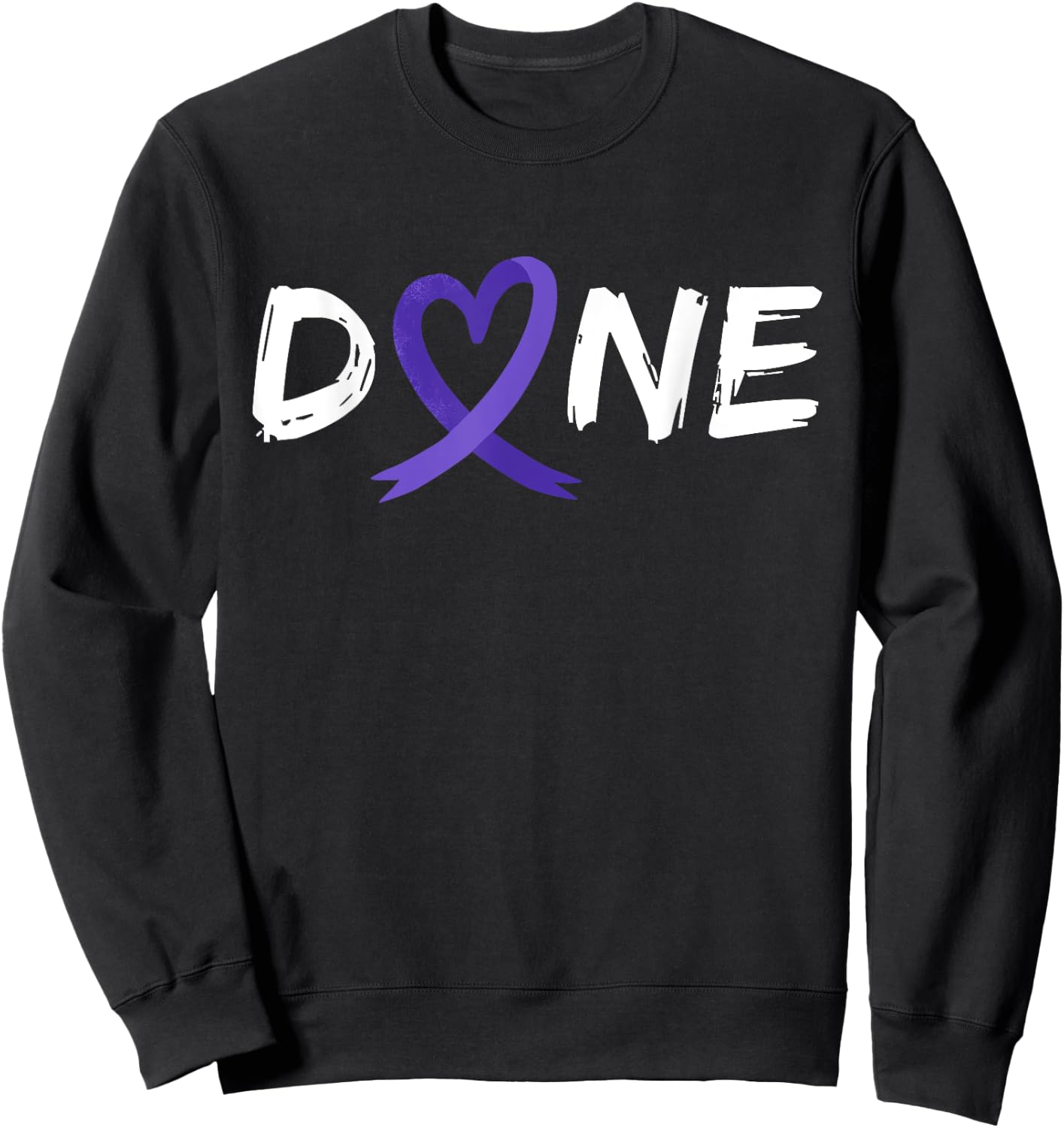 Done Last Day Of Radiation Chemo Pancreatic Cancer Heart Sweatshirt - Sweatshirt | Black