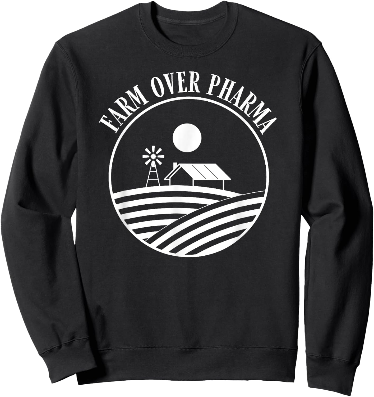 Farm Over Pharma , Small, Black Sweatshirt - Sweatshirt | Black