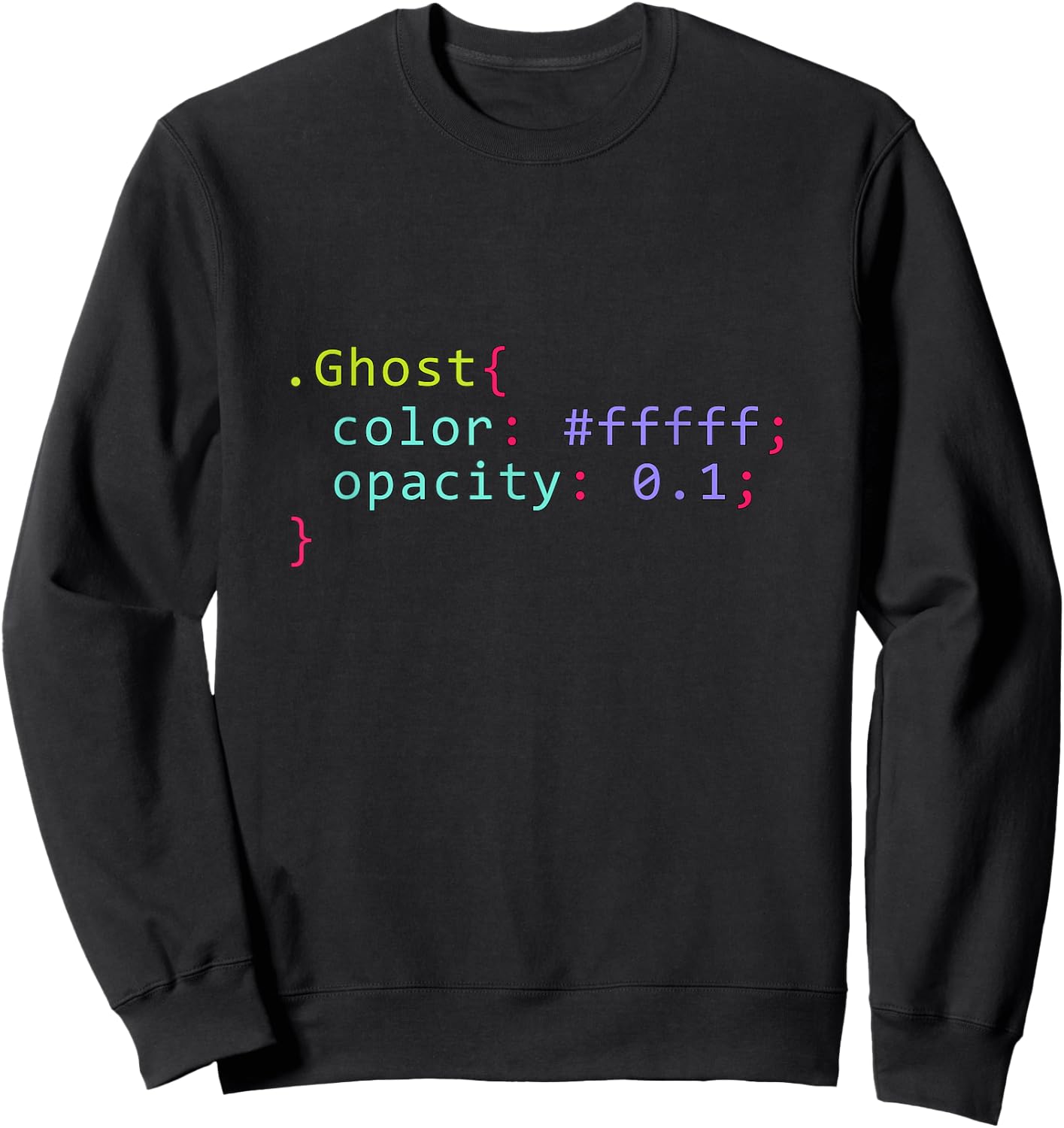 Ghost in CSS format code for a ghost of programmers Sweatshirt - Sweatshirt | Black