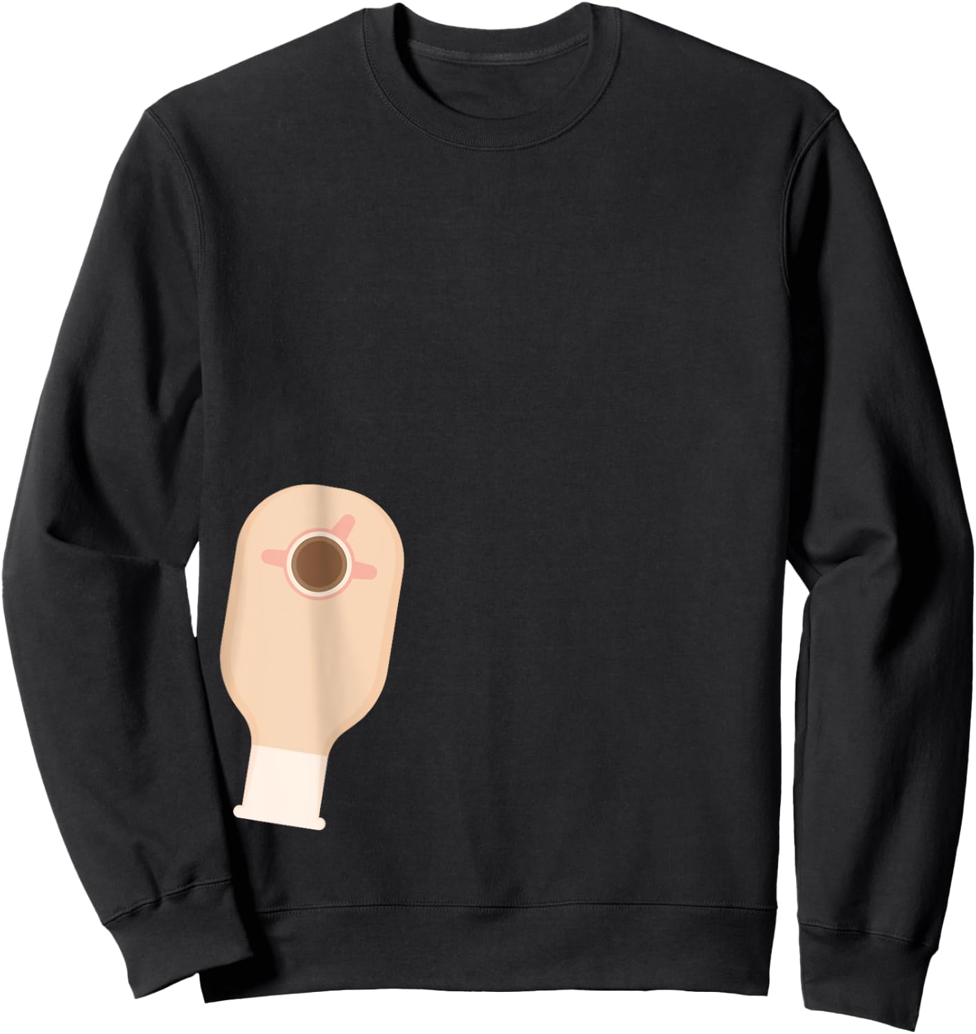 Funny Diverticulitis Bowel Cancer, IBD Ostomy Colostomy Bag Sweatshirt - Sweatshirt | Black