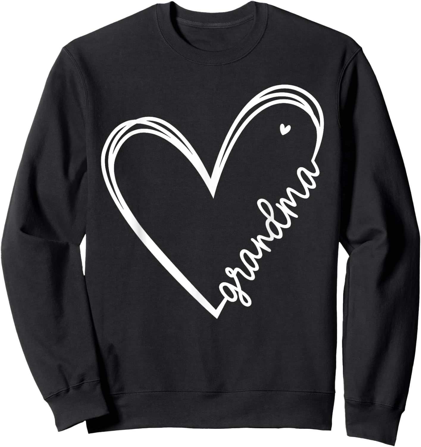 Grandma Heart Women for Christmas Mother's Day Birthdays Sweatshirt - Sweatshirt | Black
