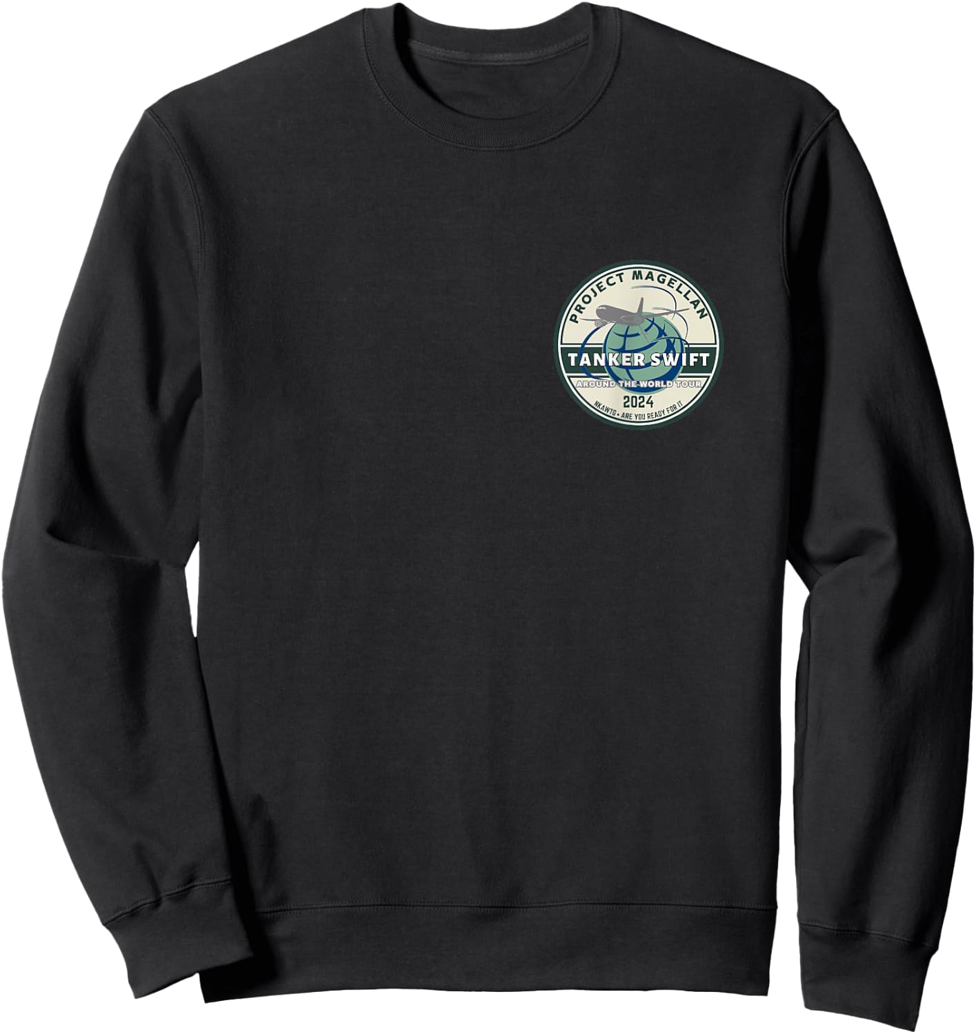 Project Magellan KC-46 Around the World Tanker Swift Sweatshirt - Sweatshirt | Black