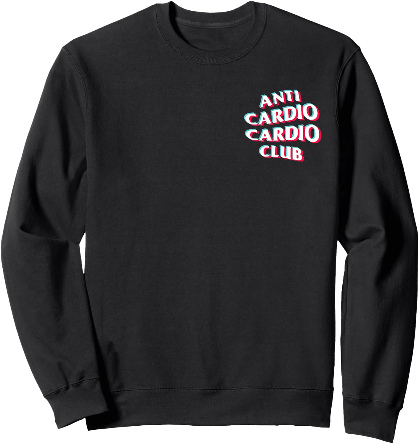 Anti Cardio Cardio Club: Trippy anaglyph Logo Sweatshirt - Sweatshirt | Black