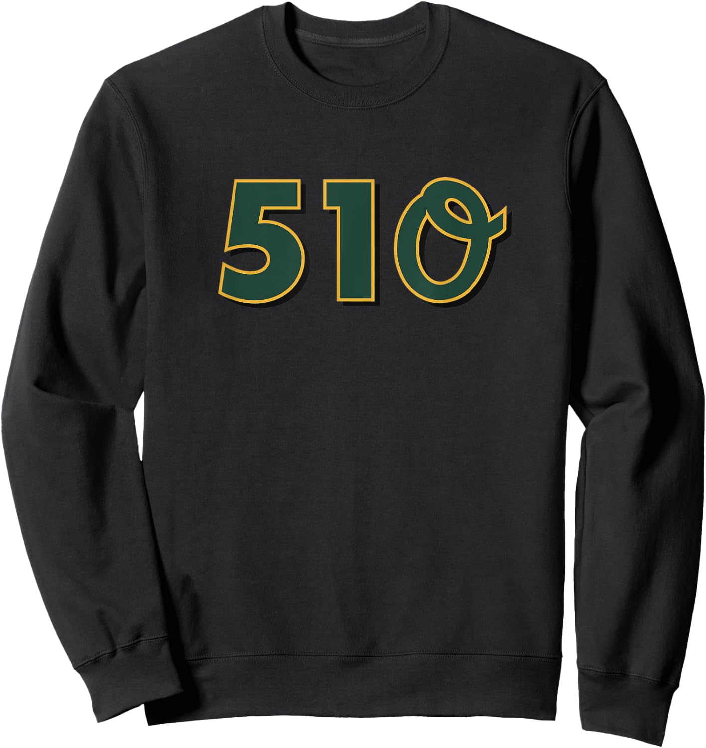 510 The Bay Area Oakland Baseball Sweatshirt - Sweatshirt | Black