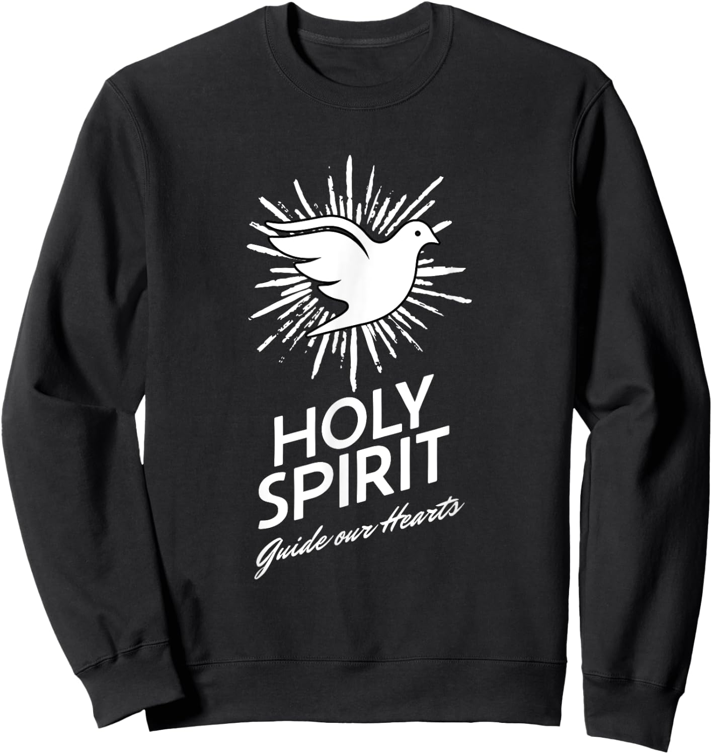 Holy Spirit Dove: Light of Faith Sweatshirt - Sweatshirt | Black
