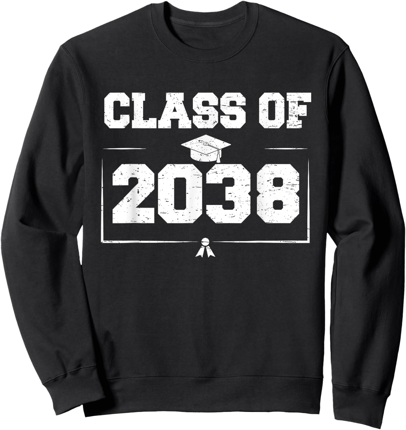Class of 2038 Grow With Me Back to School Graduation 2038 Sweatshirt - Sweatshirt | Black