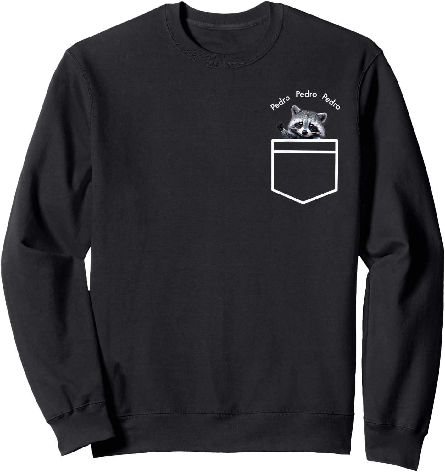 Pedro Raccoon Sweatshirt - Sweatshirt | Black