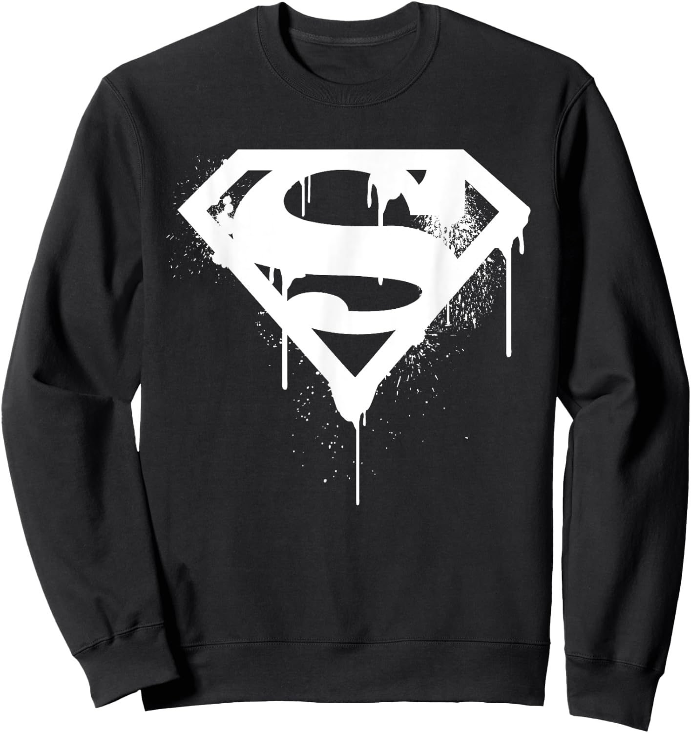DC Superman Logo Doomsday White Graffiti Sweatshirt - Sweatshirt | Black