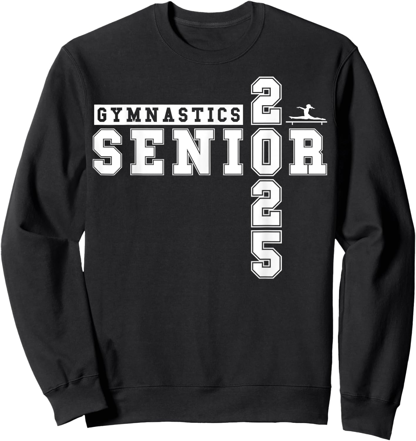 Gymnastics Senior Night Gymnastics Senior 2025 Graduation 2 Sweatshirt - Sweatshirt | Black