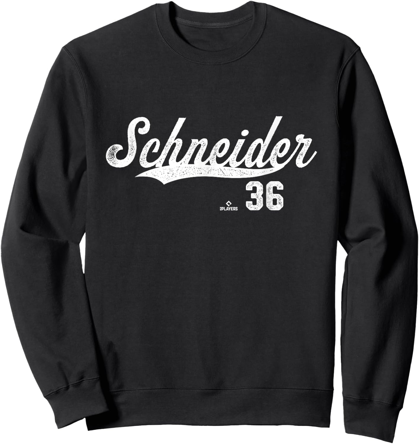 Distressed Swoosh Davis Schneider Toronto Baseball MLBPA Sweatshirt - Sweatshirt | Black