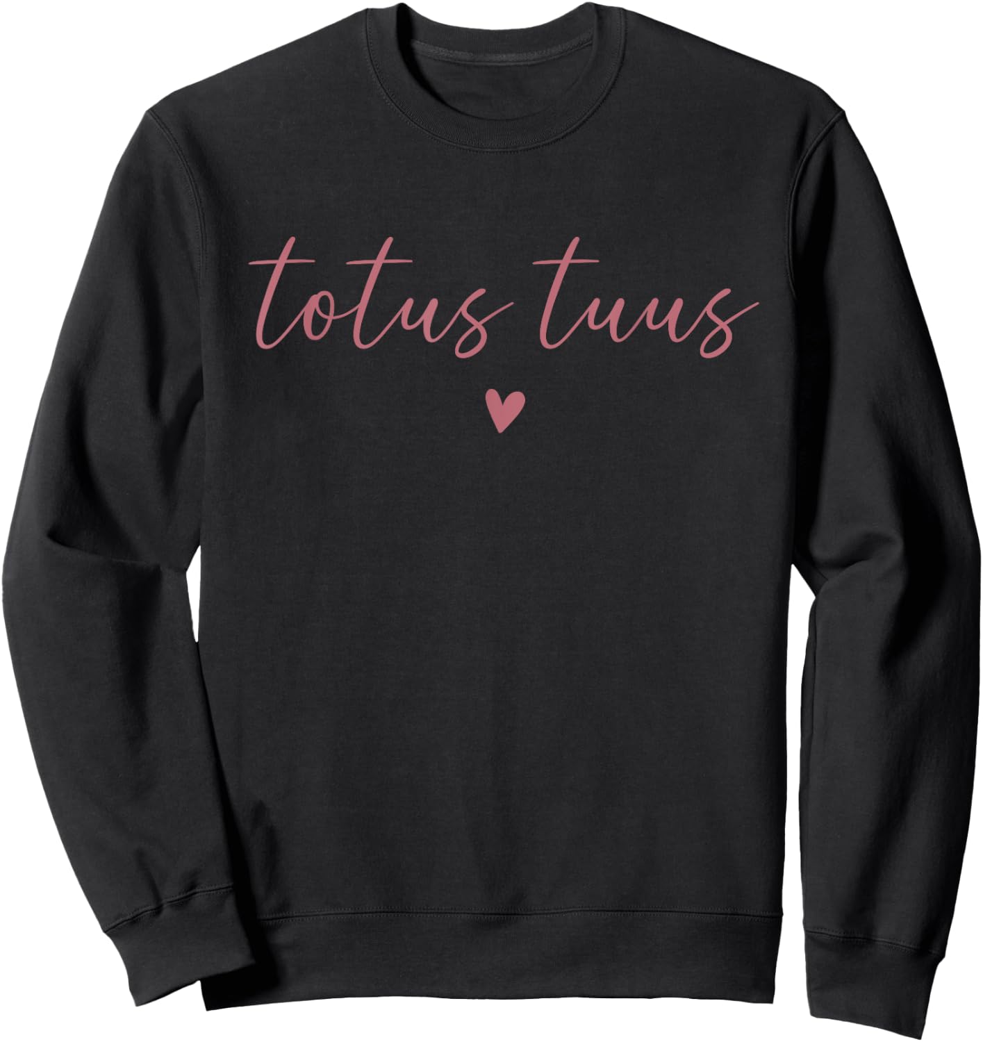 Totus Tuus Catholic Pink Sweatshirt - Sweatshirt | Black