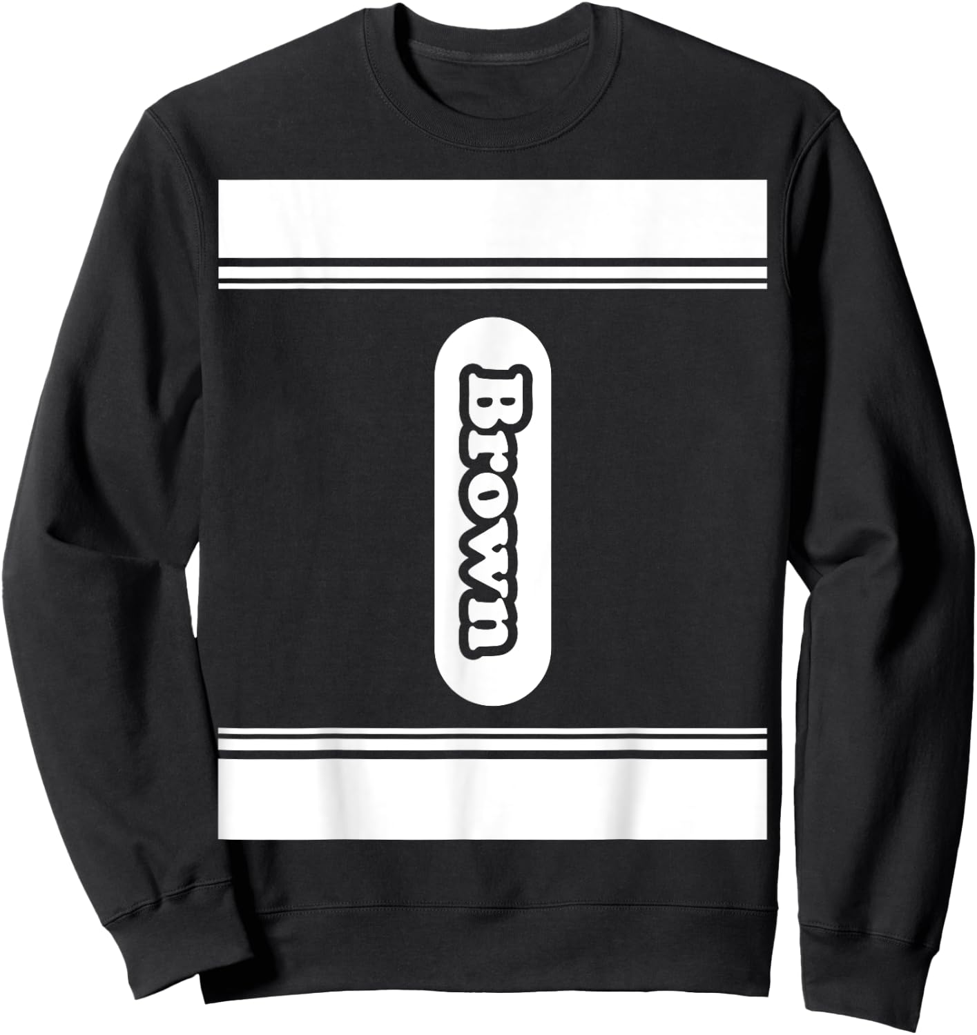 Brown Crayon Halloween Matching Costume Toddlers Kids Sweatshirt - Sweatshirt | Black