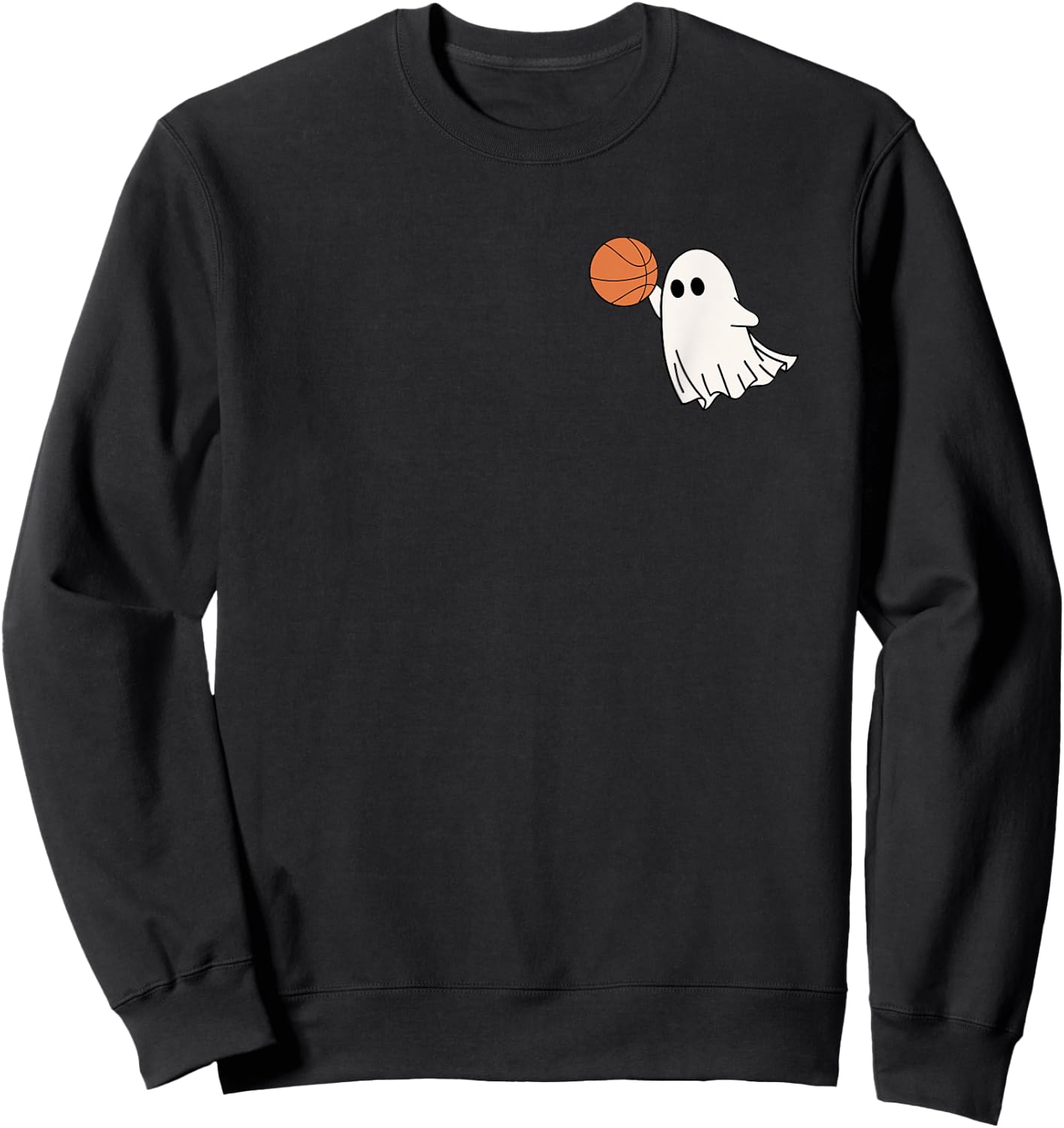 Basketball Halloween Basketball Ghost Sweatshirt - Sweatshirt | Black