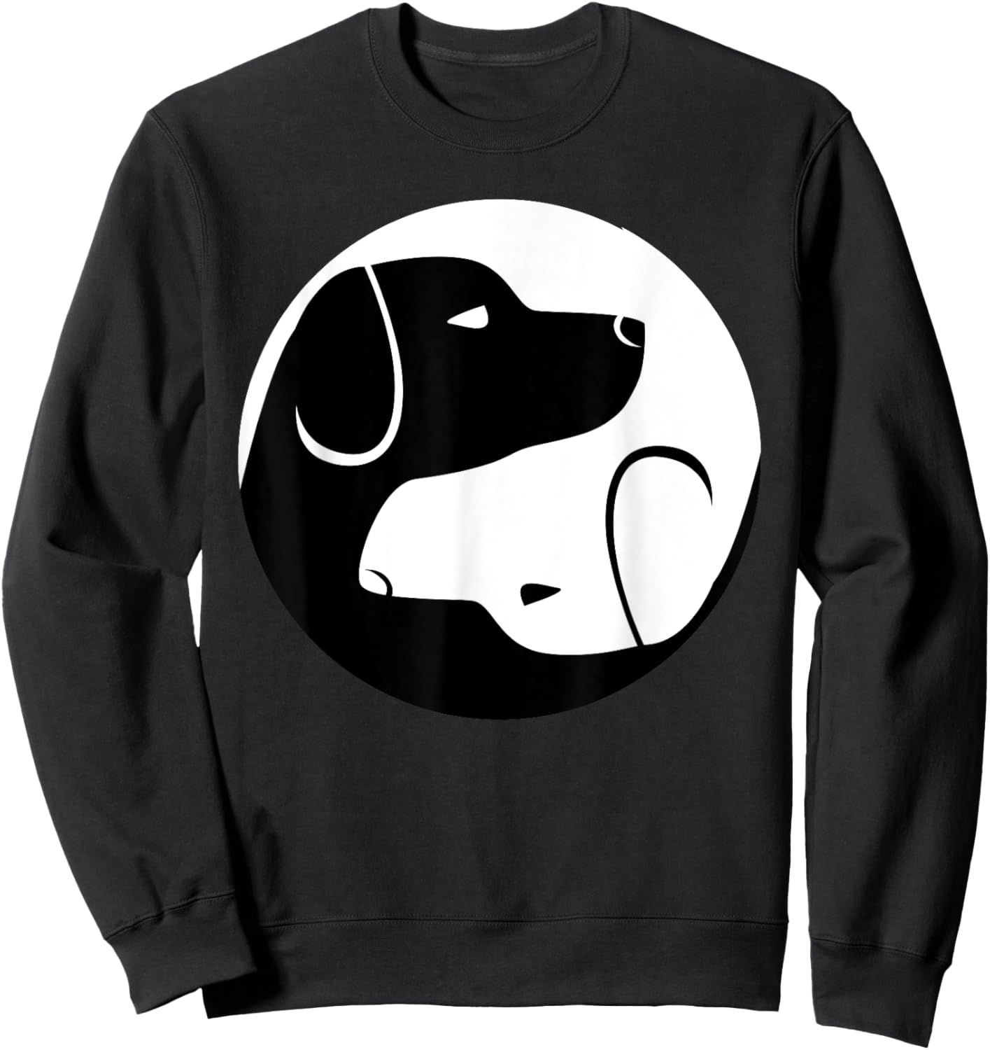 Cute Sweet Black and White Labrador Yin Yang Shirt Gift Sweatshirt - Sweatshirt | Black