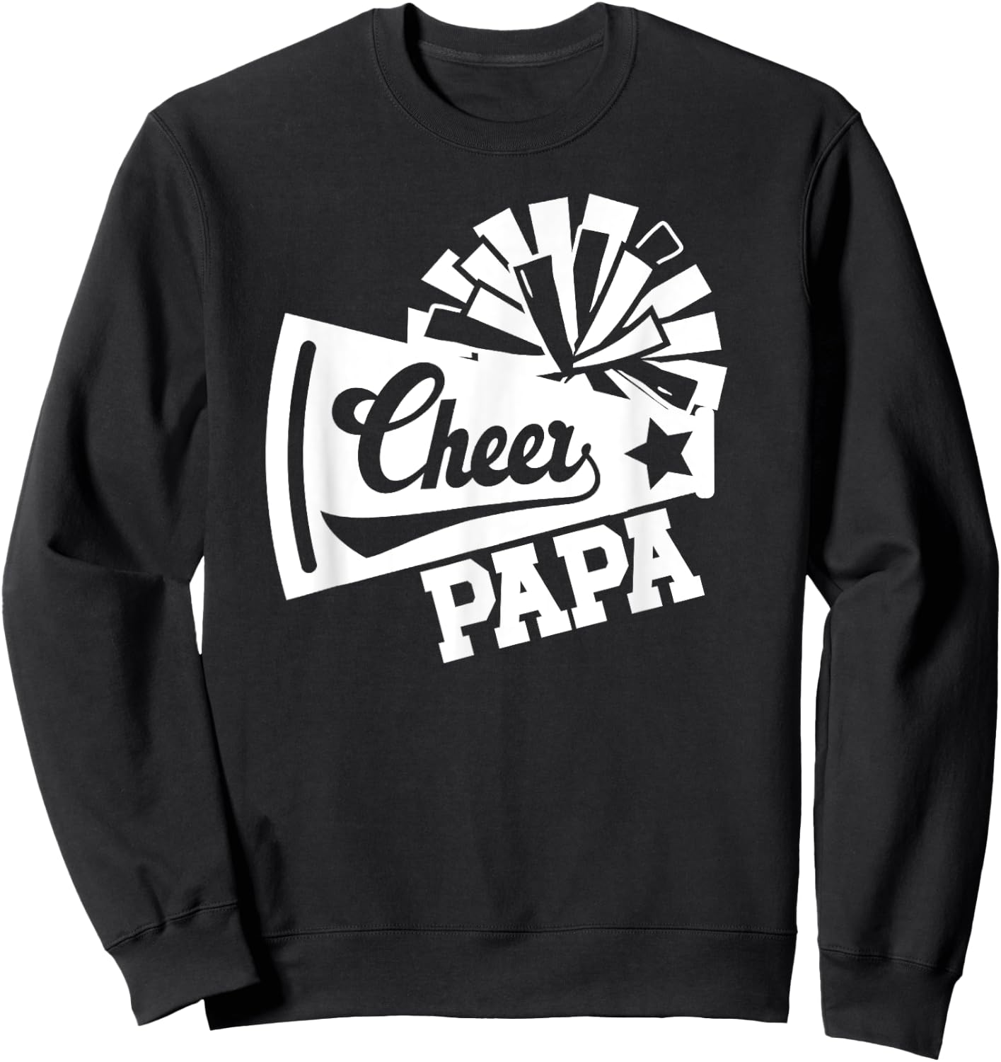 Cheer Papa Of A Cheerleader Papa Cheerleading Papa Sweatshirt - Sweatshirt | Black