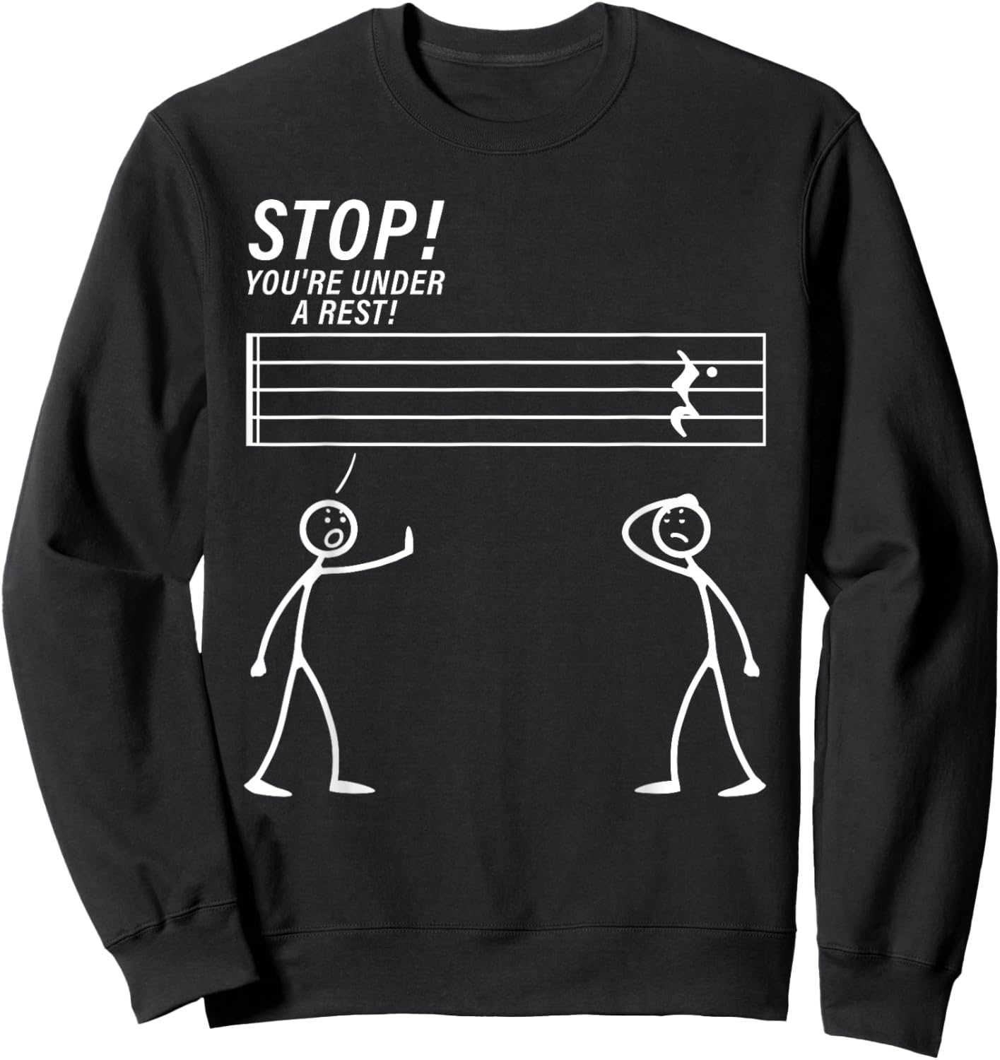 Funny Music Design Women Music Teacher Music Lover Sweatshirt - Sweatshirt | Black