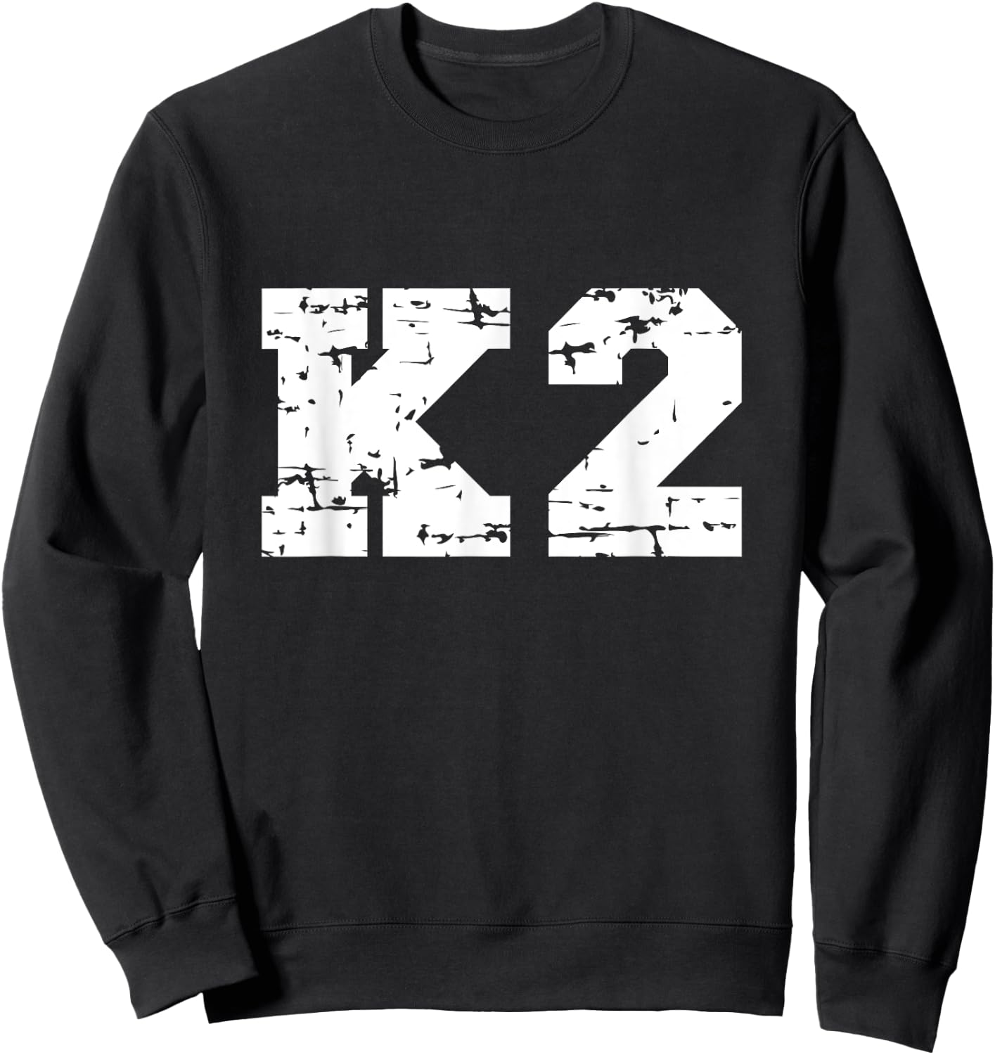 K2 Souvenir / K2 Mountain Climber / Modern Font Design Sweatshirt - Sweatshirt | Black