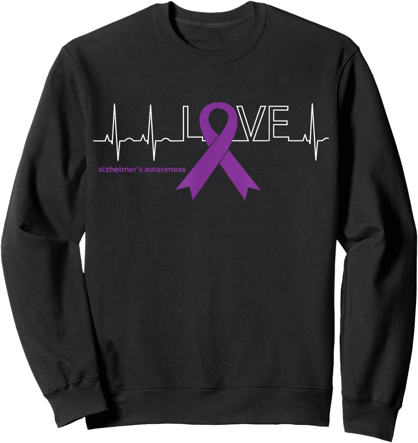 LOVE | Products for Survivors National Alzheimer's Awareness Sweatshirt - Sweatshirt | Black