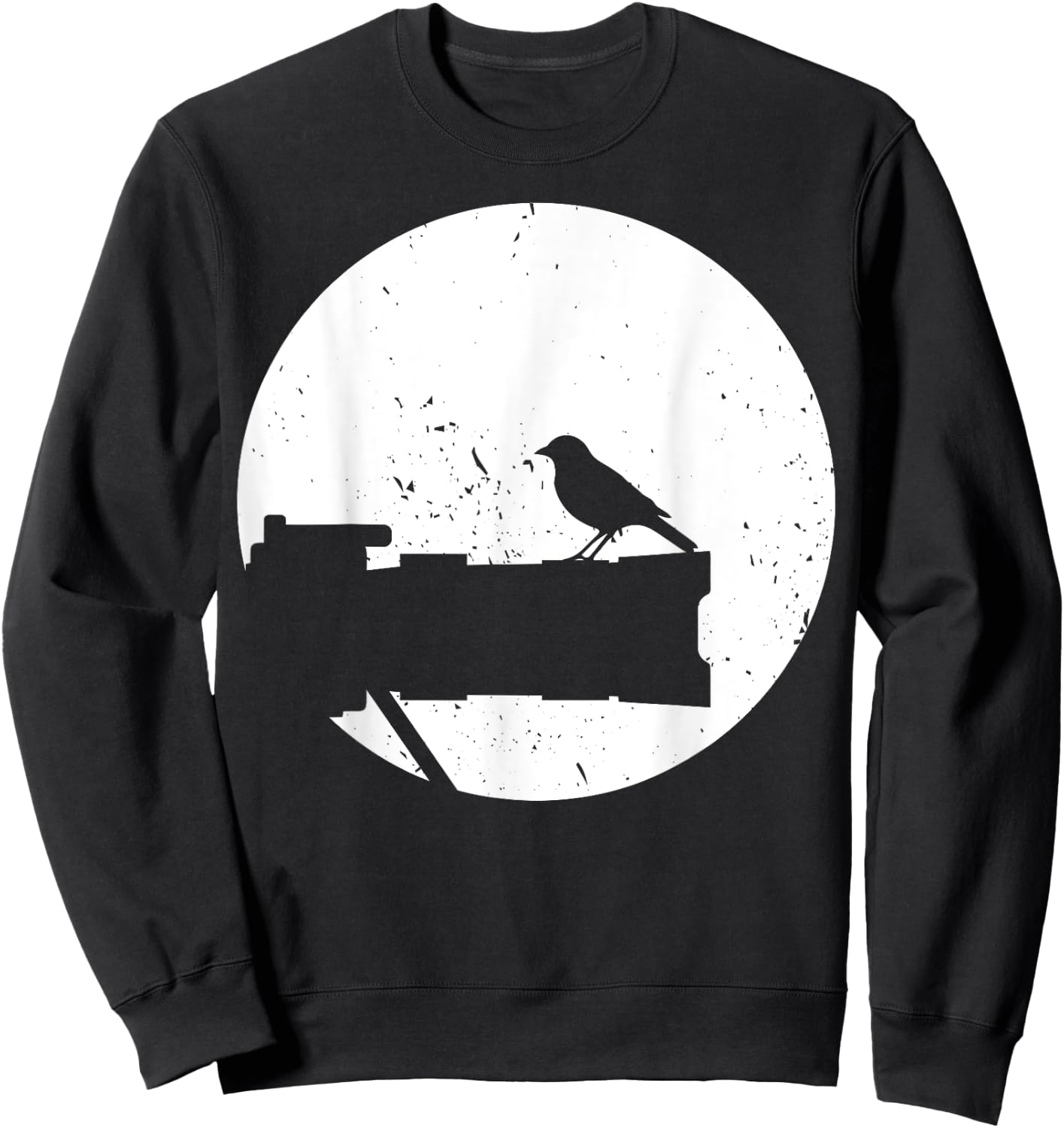Nature Photography - Long Lens - Bird On Camera Photographer Sweatshirt - Sweatshirt | Black