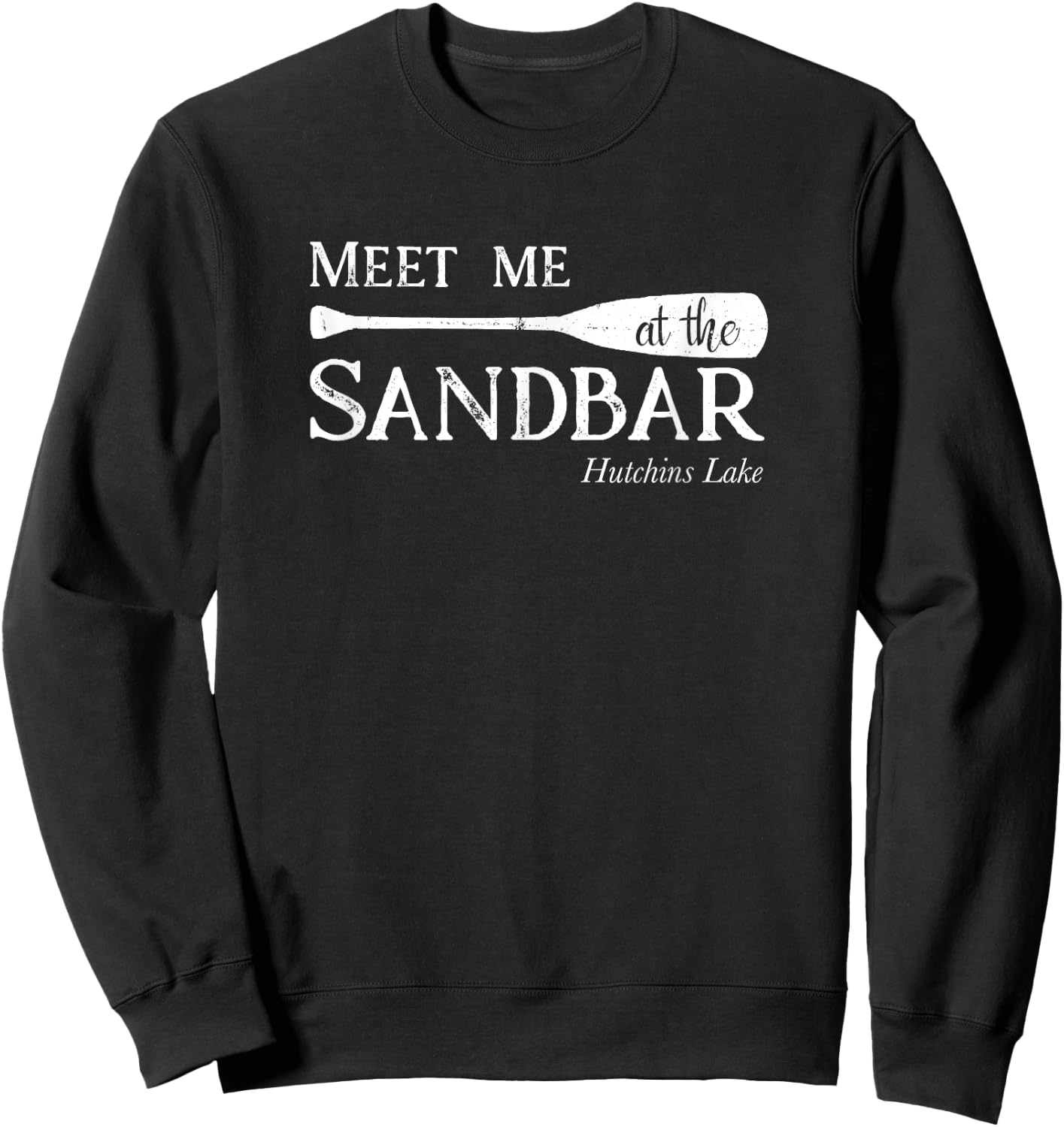 Hutchins Lake Michigan Meet me at the Sandbar Sweatshirt - Sweatshirt | Black