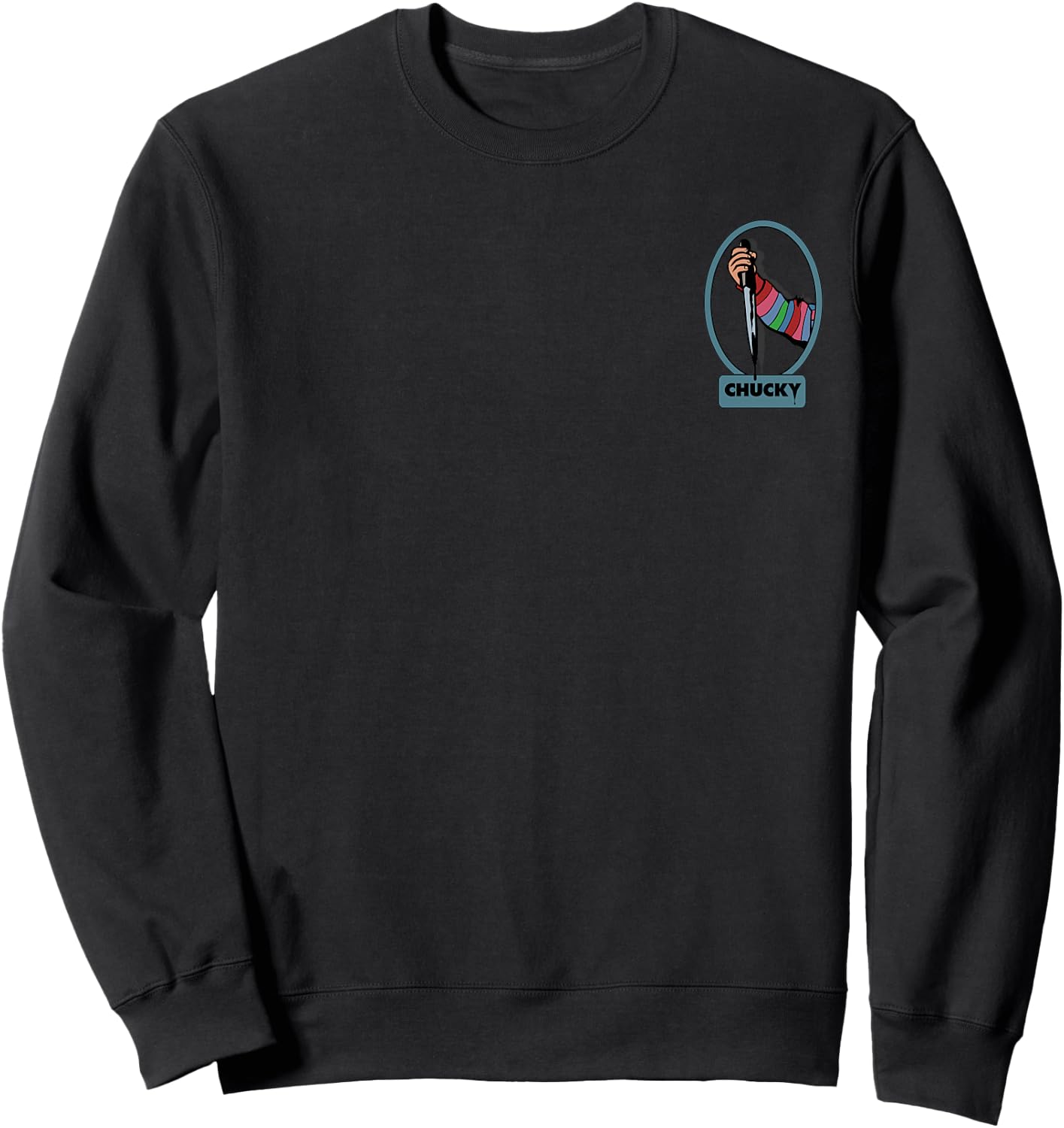 Chucky Stab Front & Back Sweatshirt - Sweatshirt | Black