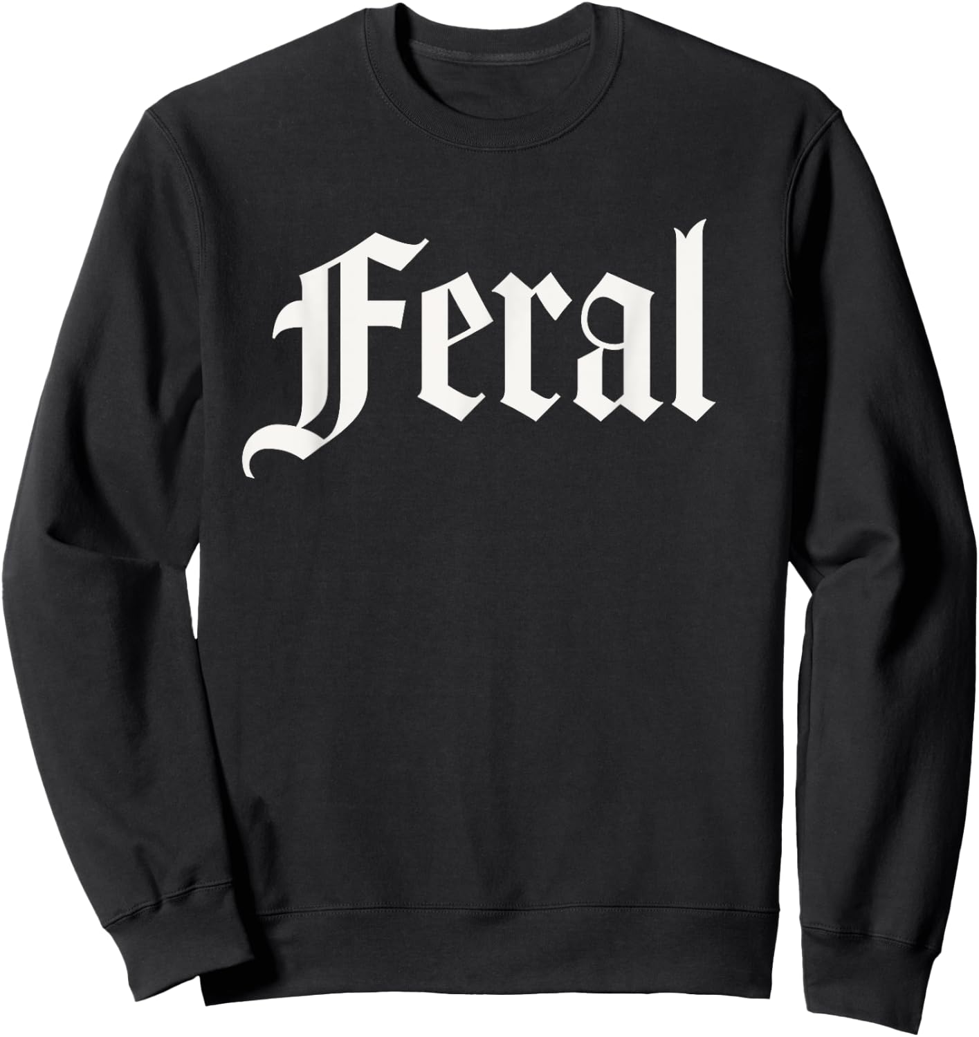 Introvert Shirts FERAL - Gothic/Alternative Women's Black Short Sleeve - Small Sweatshirt - Sweatshirt | Black