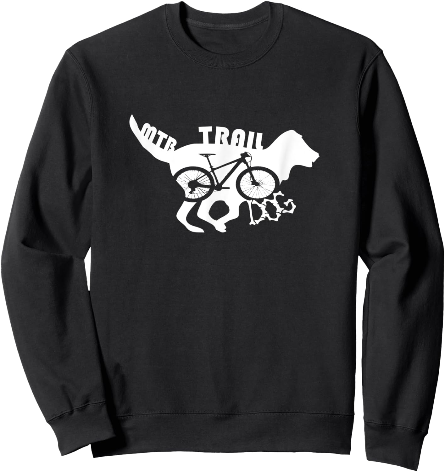 MTB Trail Dog - MTB explore and adventure Men Women Sweatshirt - Sweatshirt | Black