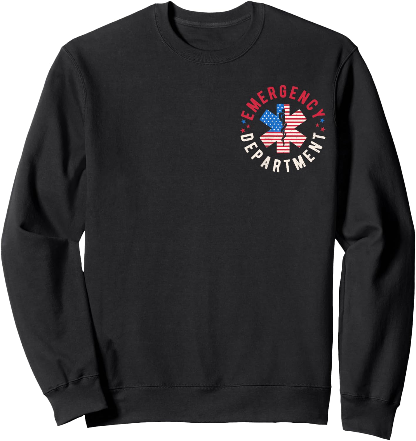 Emergency Department 4th of July USA Emergency Room Er Nurse Sweatshirt - Sweatshirt | Black