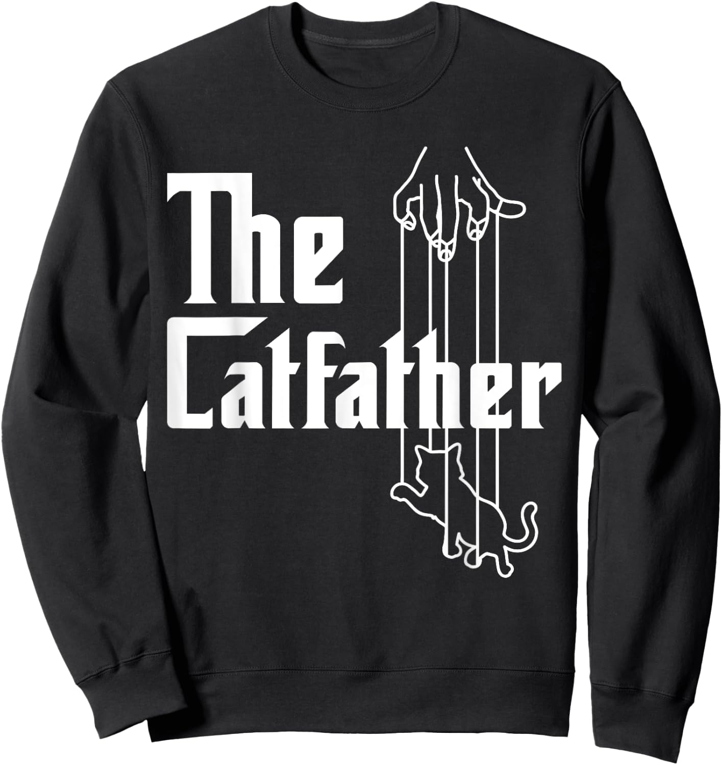 Cat Father Best Daddy Ever Papa Paw Love Kitten Meow Sweatshirt - Sweatshirt | Black